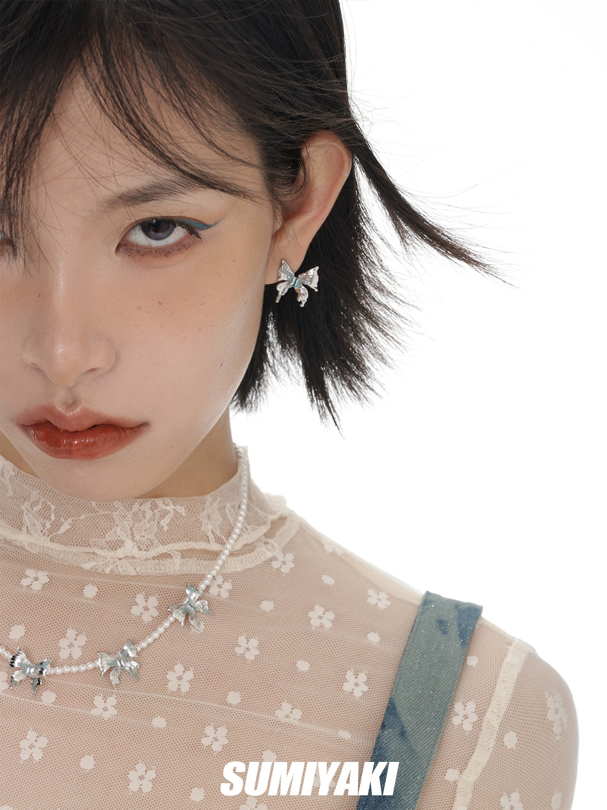 蝴蝶回归！SUMIYAKI原创设计异度蝴蝶系列银针耳环女小众气质耳钉