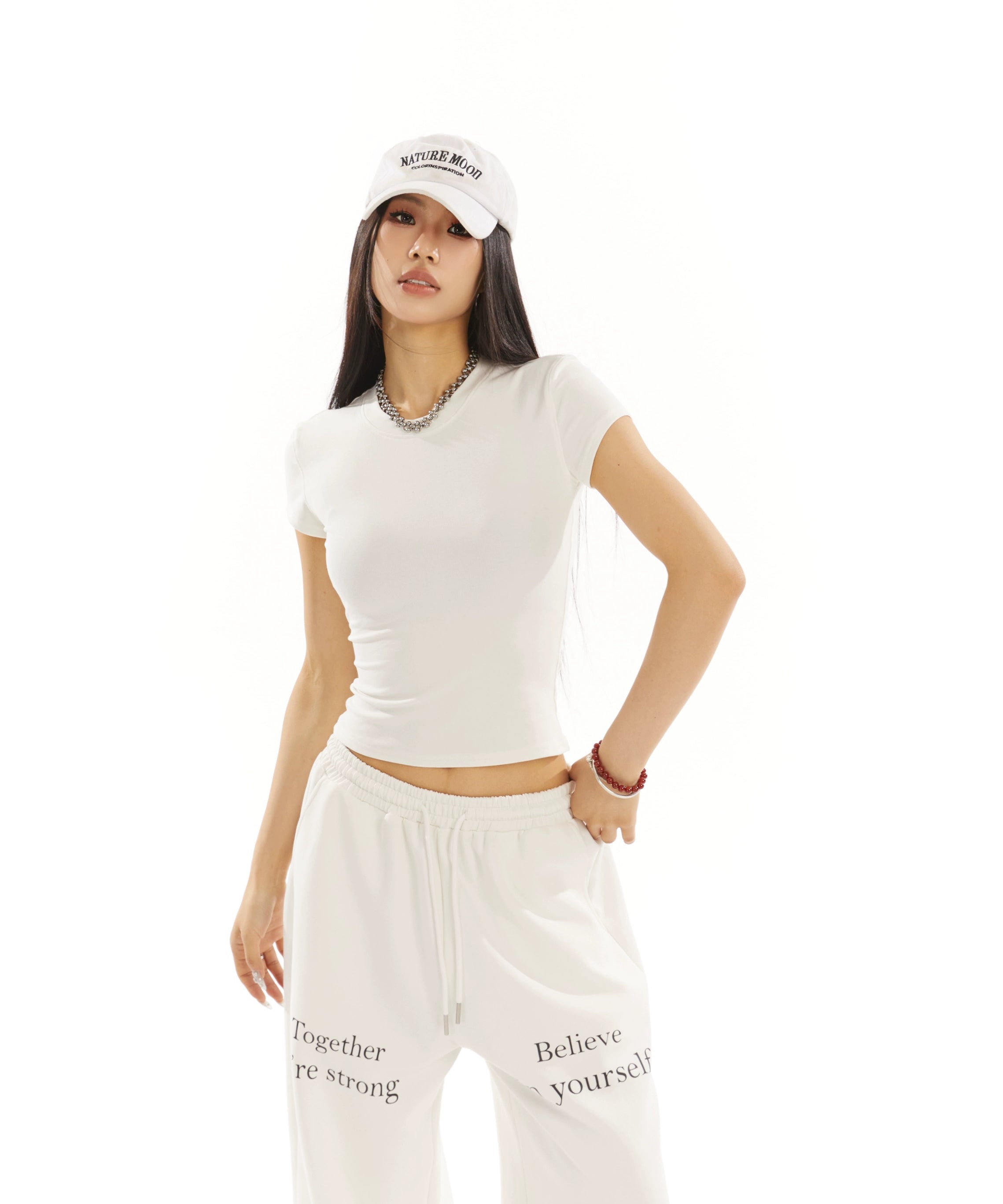 野生zero 白黑灰色正肩短袖t恤女夏季辣妹修身显瘦短款上衣打底衫