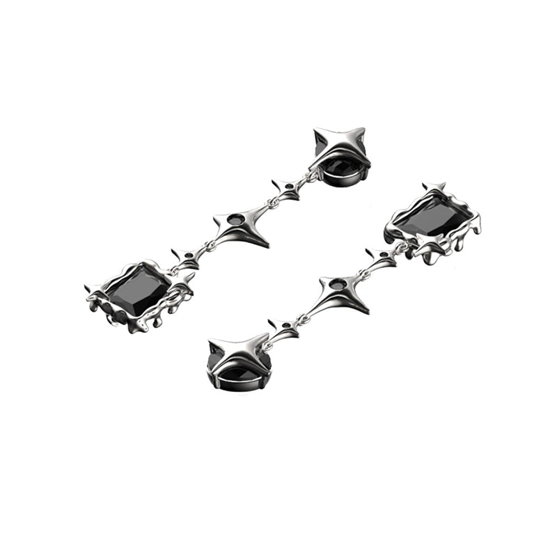 【刘忻同款】SUMIYAKI 禁忌芒星耳环新款耳钉耳夹女长款高街耳饰