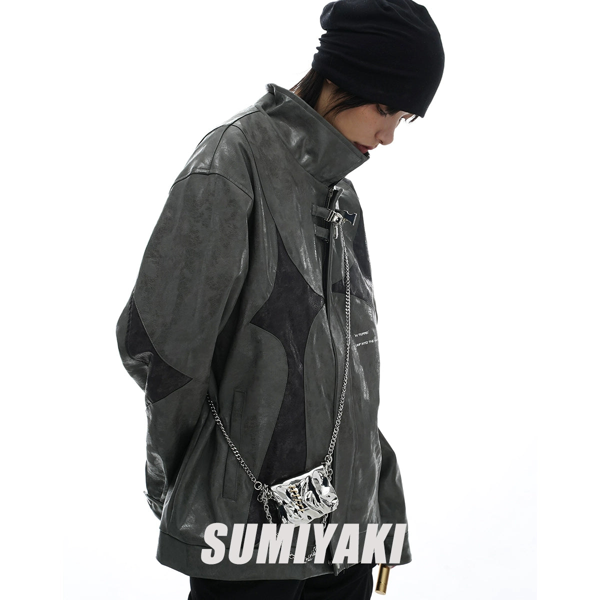 限量！SUMIYAKI原创液态金属褶皱mini口红包包小众设计身体配饰