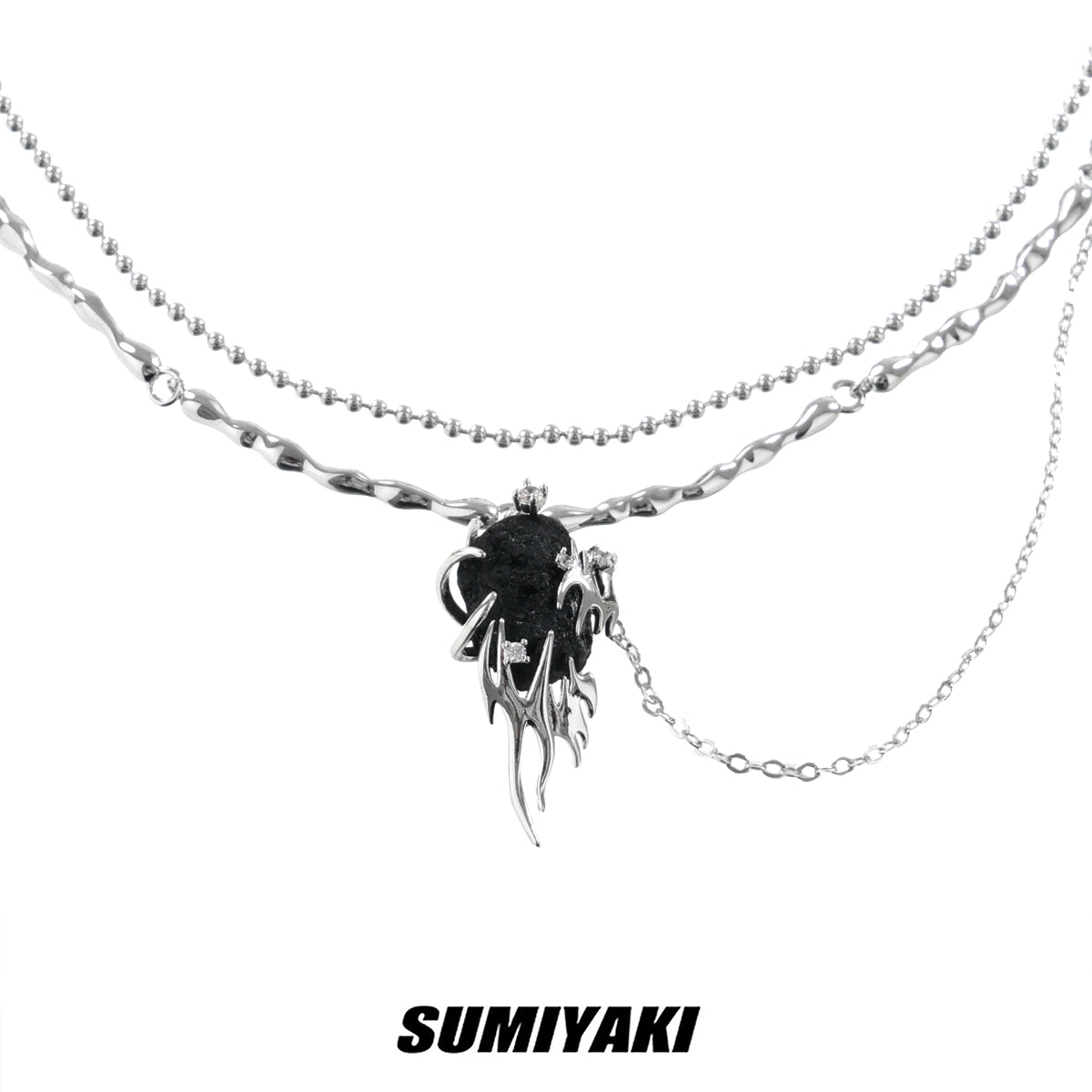 吹爆！SUMIYAKI  原创冰源狩猎项链小众设计酷拽辣妹高级感锁骨链