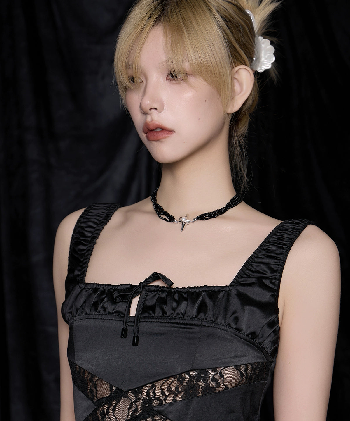 【小鬼同款】SUMIYAKI 珍珠芒星串珠项链轻奢小众项链甜酷锁骨链