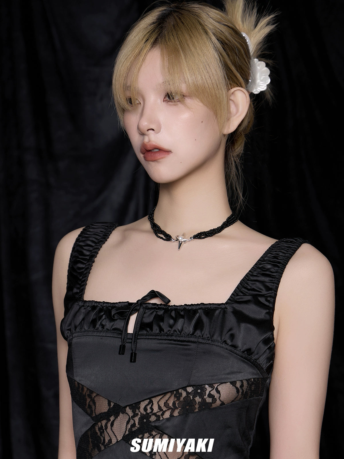 【小鬼同款】SUMIYAKI 珍珠芒星串珠项链轻奢小众项链甜酷锁骨链