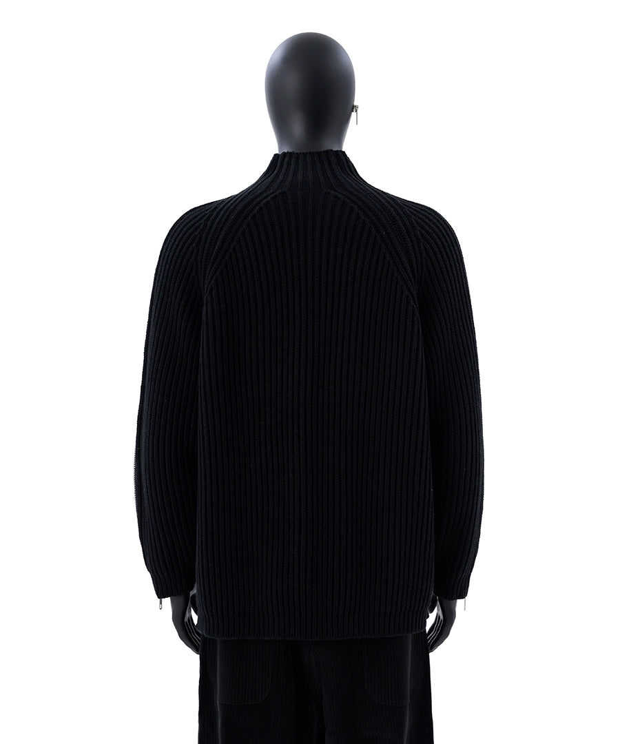 潮WOO专属TERRAINCOGNITA三拉链多变穿搭立领毛衣重磅休闲外套男