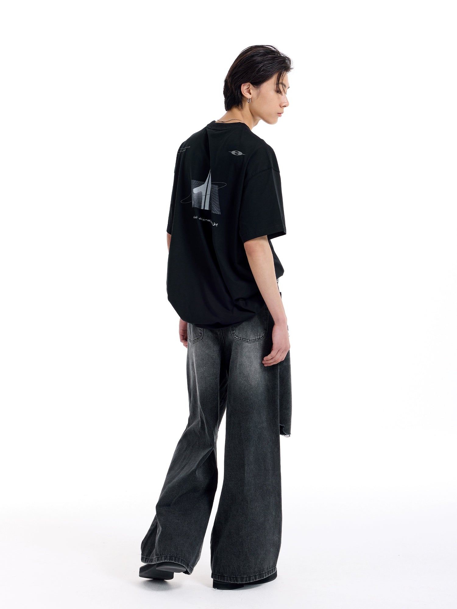 宽松舒适百搭休闲短袖3m反光主题直喷印花T恤男女TERRAINCOGNITA