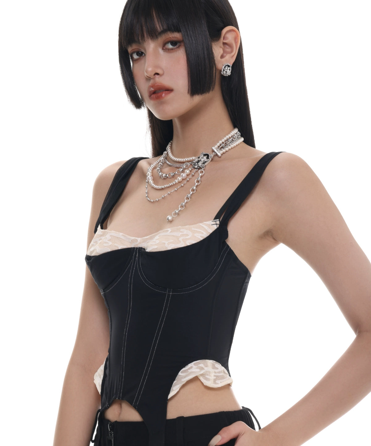 【金靖同款】SUMIYAKI复古美式多层珍珠项链叠戴小众颈链明星同款