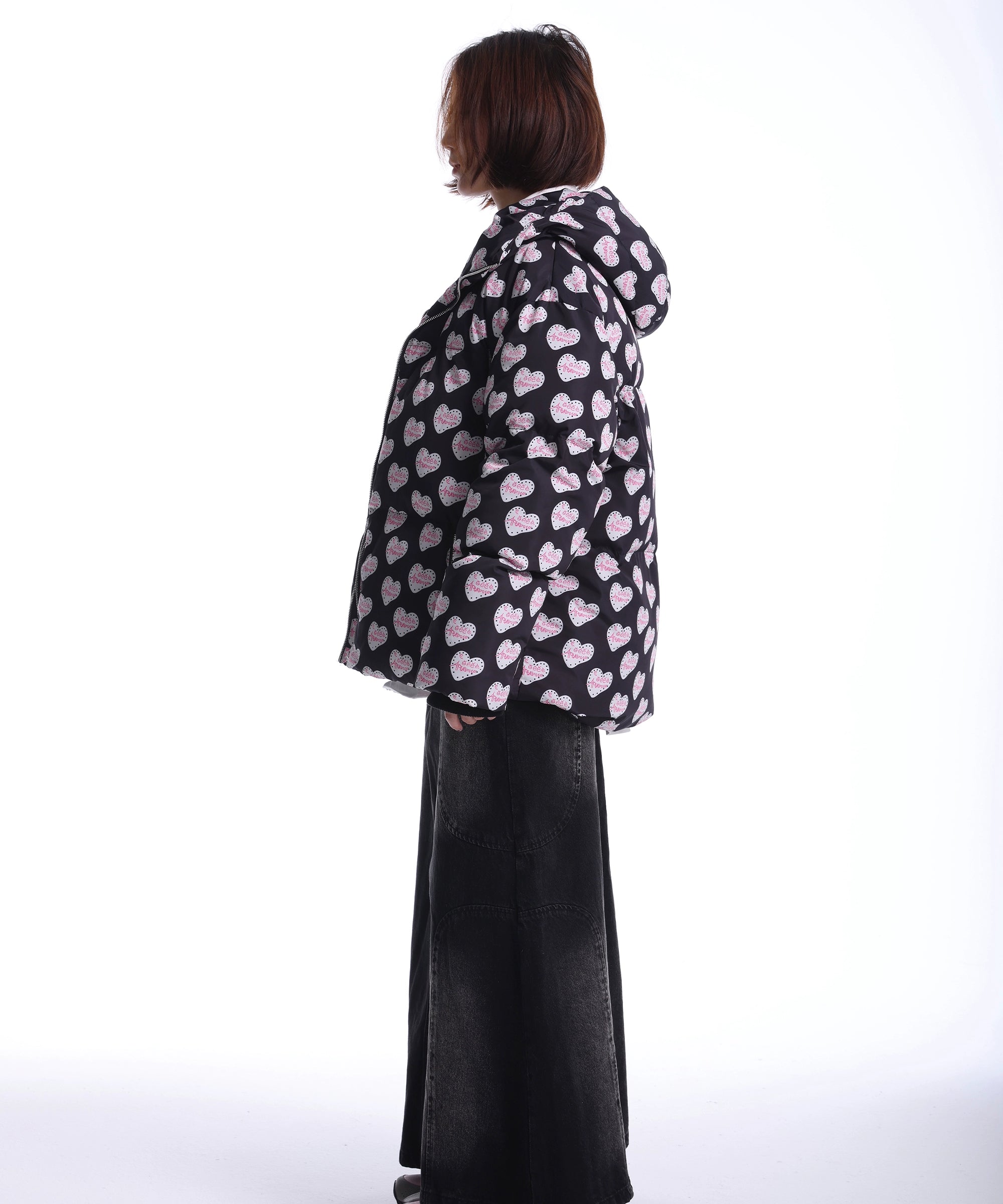 eeeeArtmonster满印面包服立领棉服男女秋冬潮牌复古宽松休闲外套