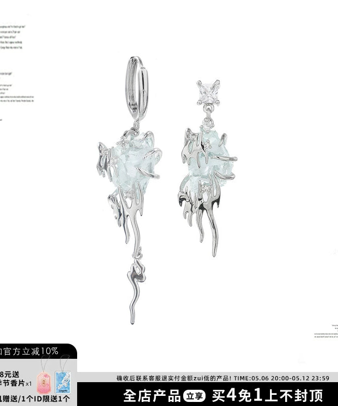 酷中带甜！SUMIYAKI 原创冰源狩狩猎冰川耳环小众高街设计感耳饰