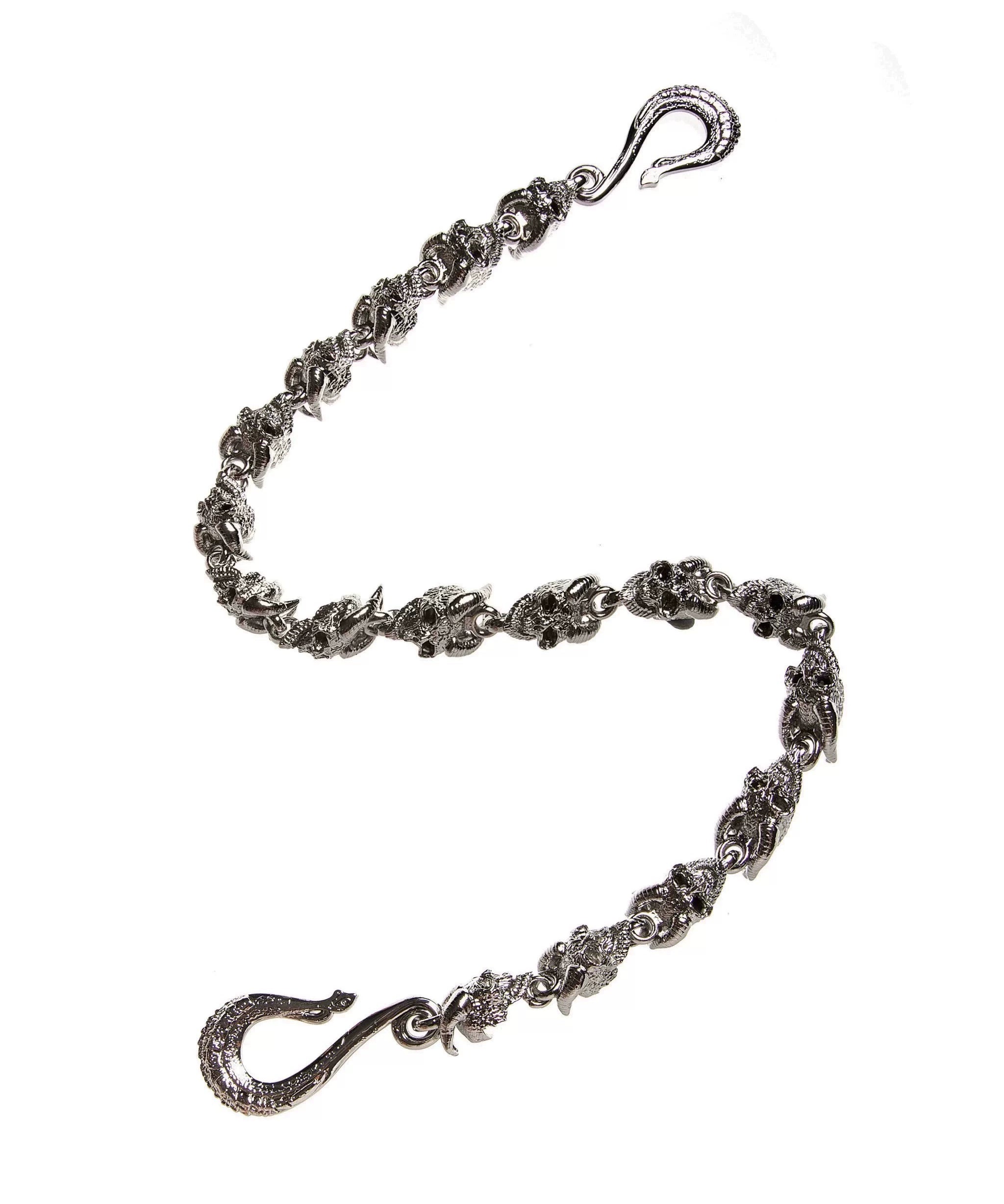 【Kaashpaige/Tana/李大奔同款】RGZ恶走族山羊角骷髅Goats裤链