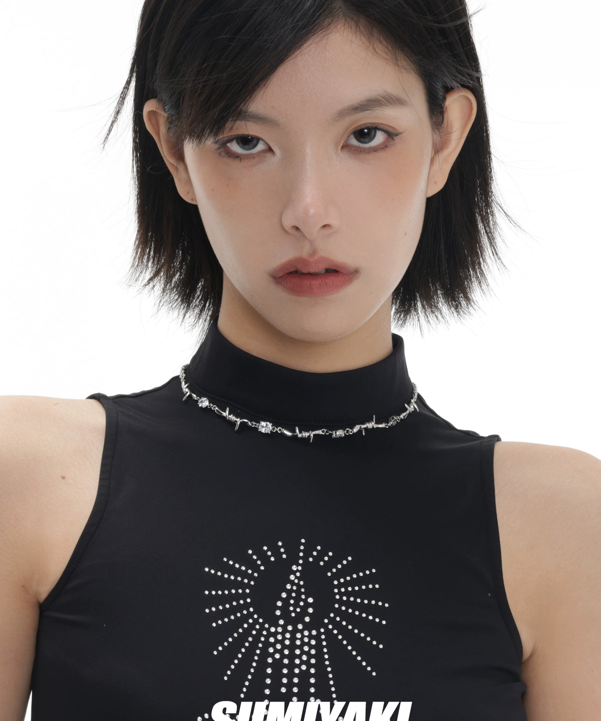 中性风十足！SUMIYAKI原创设计荆棘缠绕项链素链百搭通勤锁骨链