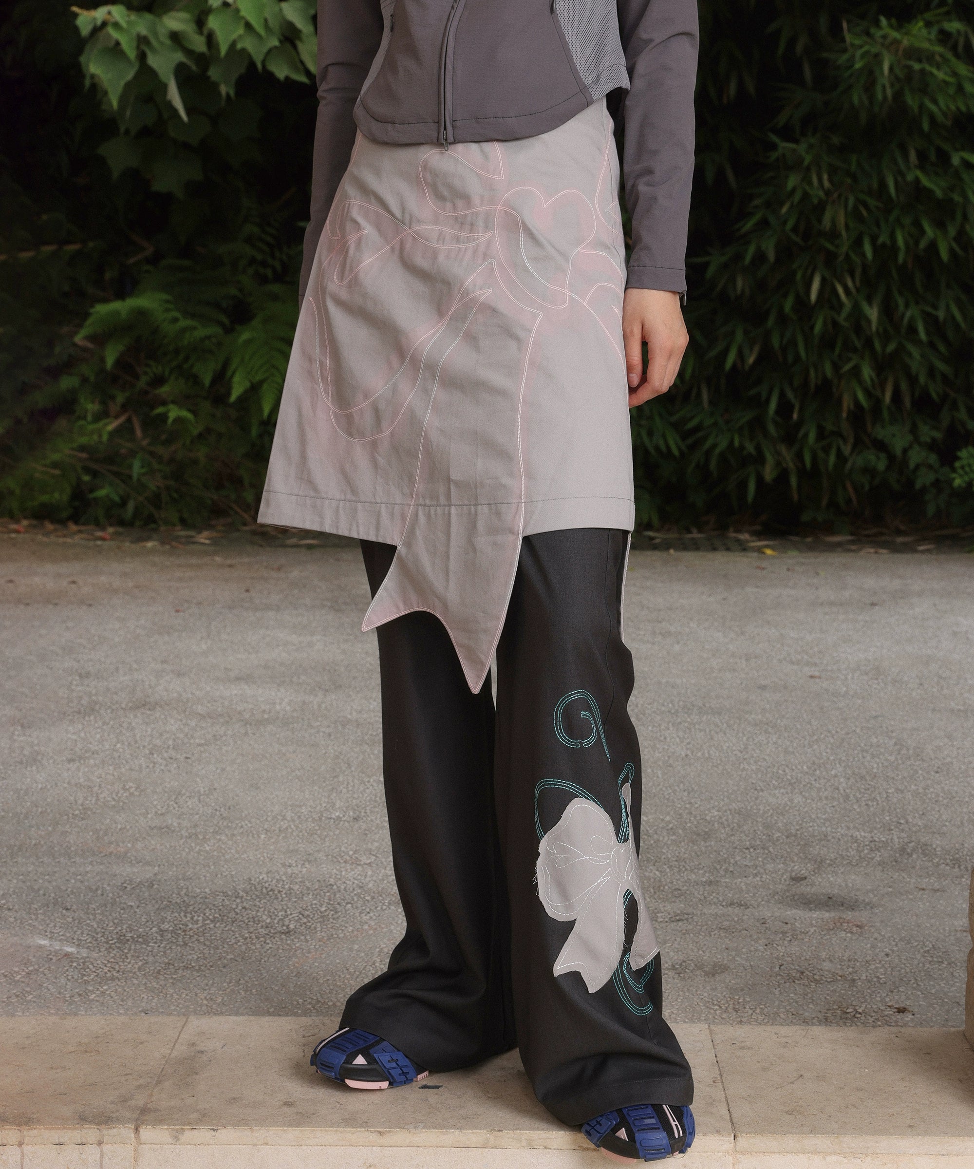 “芭蕾女巫” | eeeeArtmonster24FW蝴蝶结结构两件套裙裤西裤