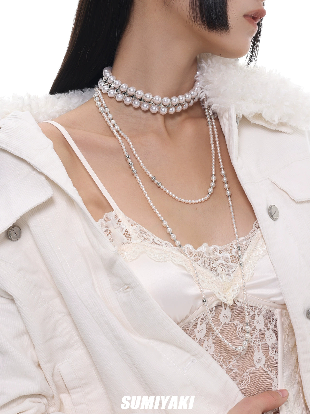 叠戴利器！SUMIYAKI 长款珍珠项链 可调节轻奢小众时尚千金风颈链