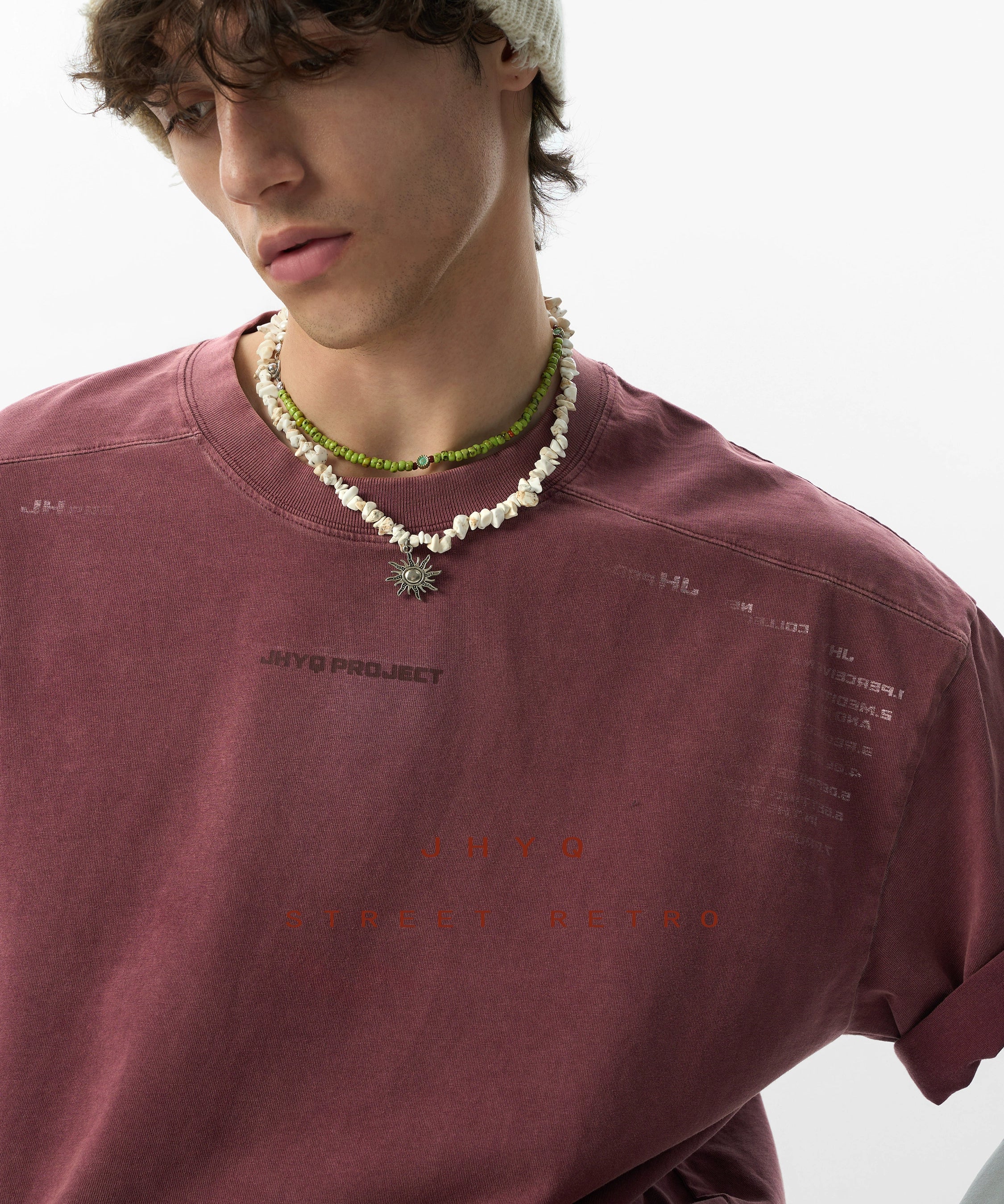 【水洗系列】JHYQ美式复古扎染短袖t恤男宽松大码潮牌半袖夏季体