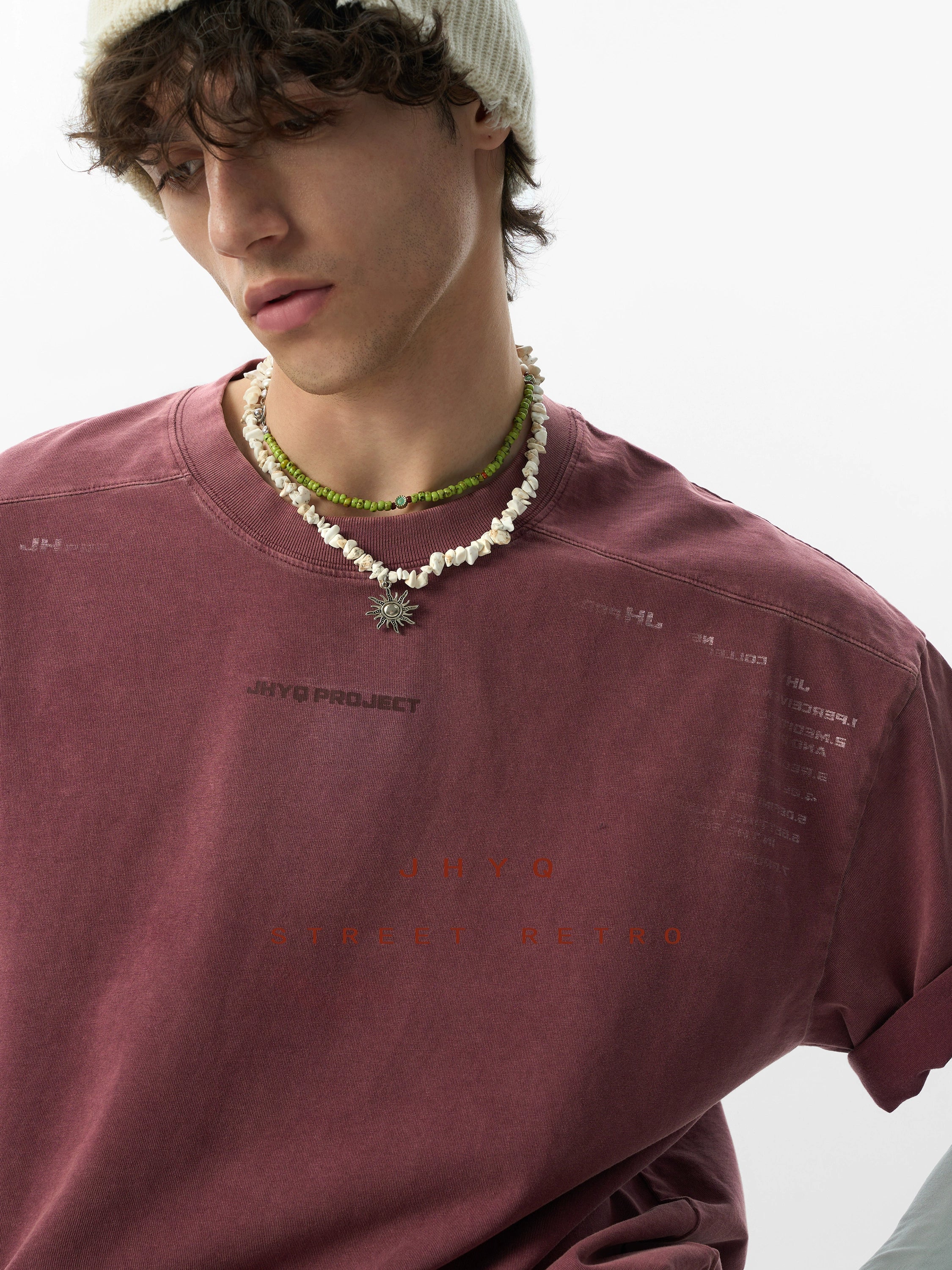 【水洗系列】JHYQ美式复古扎染短袖t恤男宽松大码潮牌半袖夏季体