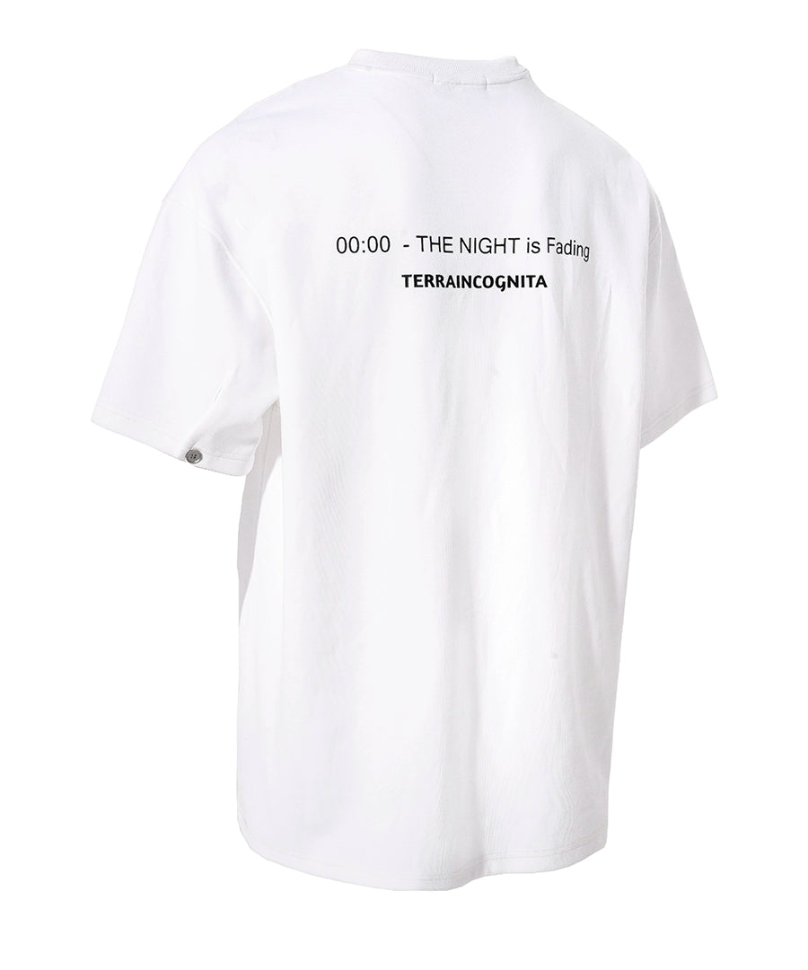 夏季六色"夜色渐浓"标语 基础短袖圆领T恤男女TERRAINCOGNITA