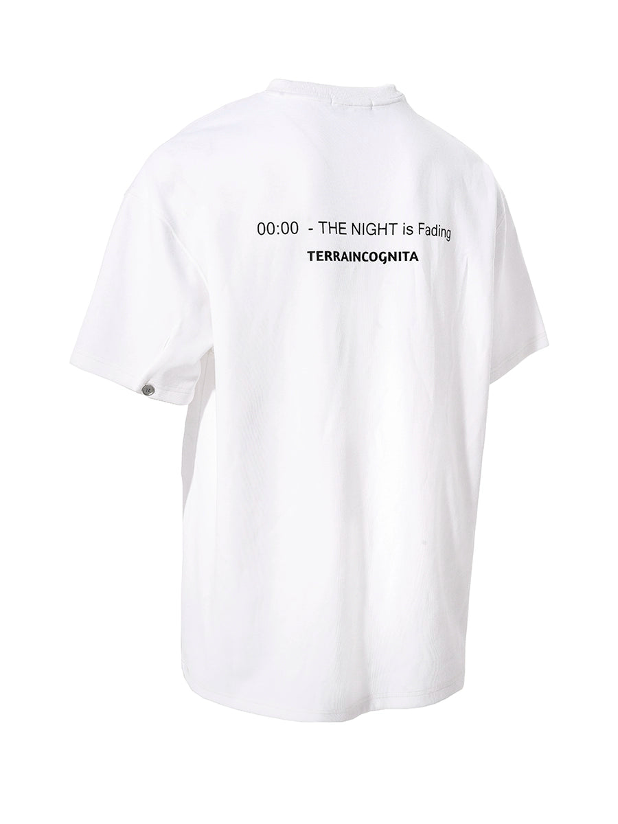 夏季六色"夜色渐浓"标语 基础短袖圆领T恤男女TERRAINCOGNITA