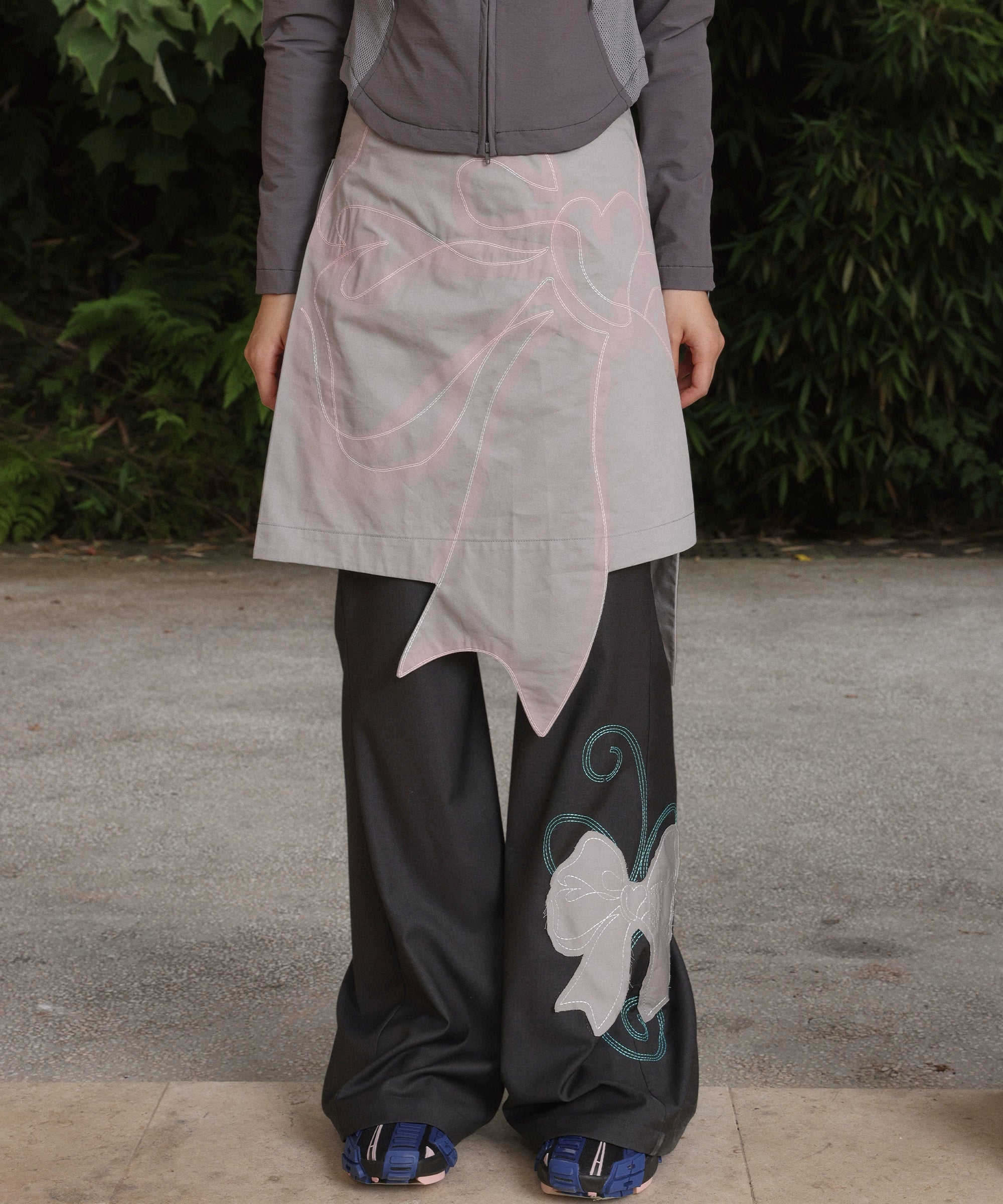 “芭蕾女巫” | eeeeArtmonster24FW蝴蝶结结构两件套裙裤西裤