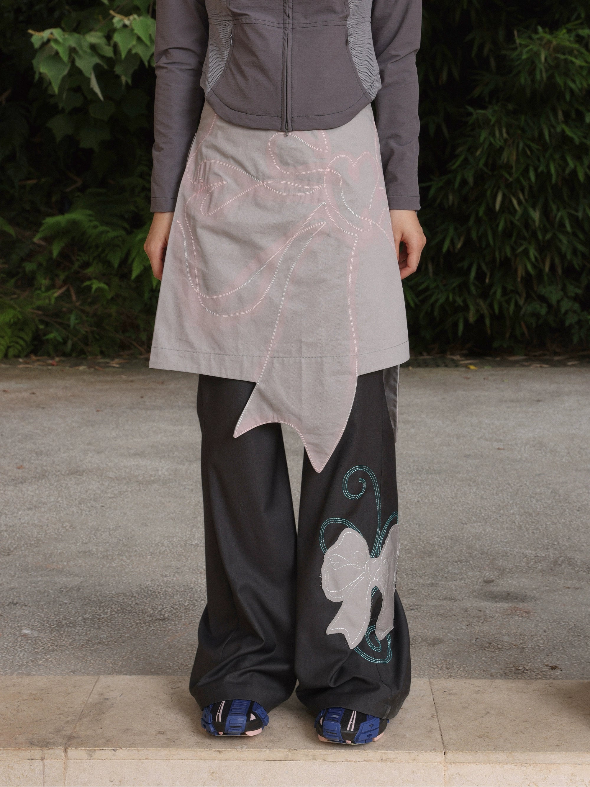 “芭蕾女巫” | eeeeArtmonster24FW蝴蝶结结构两件套裙裤西裤