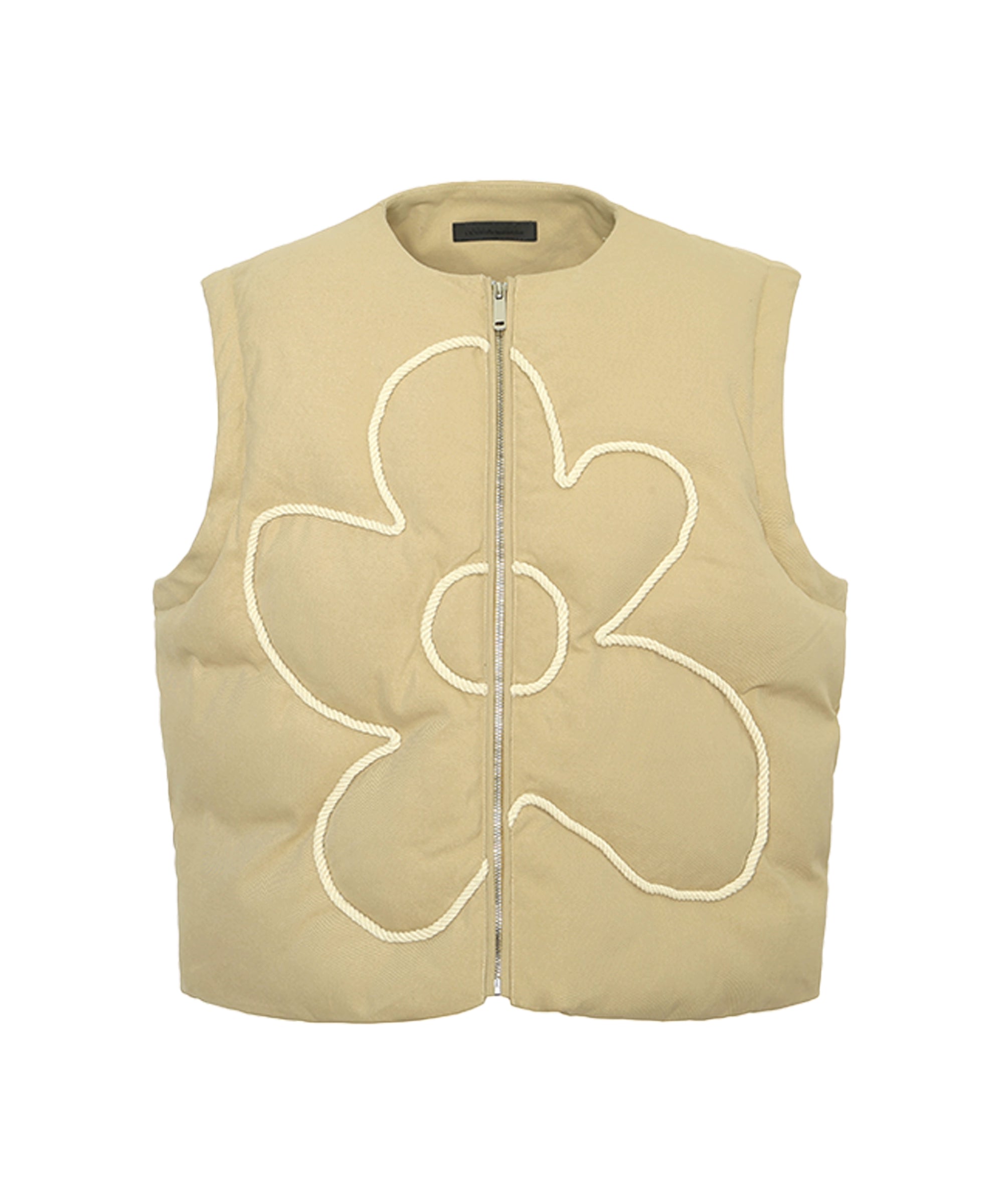 eeeeArtmonster绳绣花朵背心棉马甲加厚保暖坎肩外搭棉服无袖外套