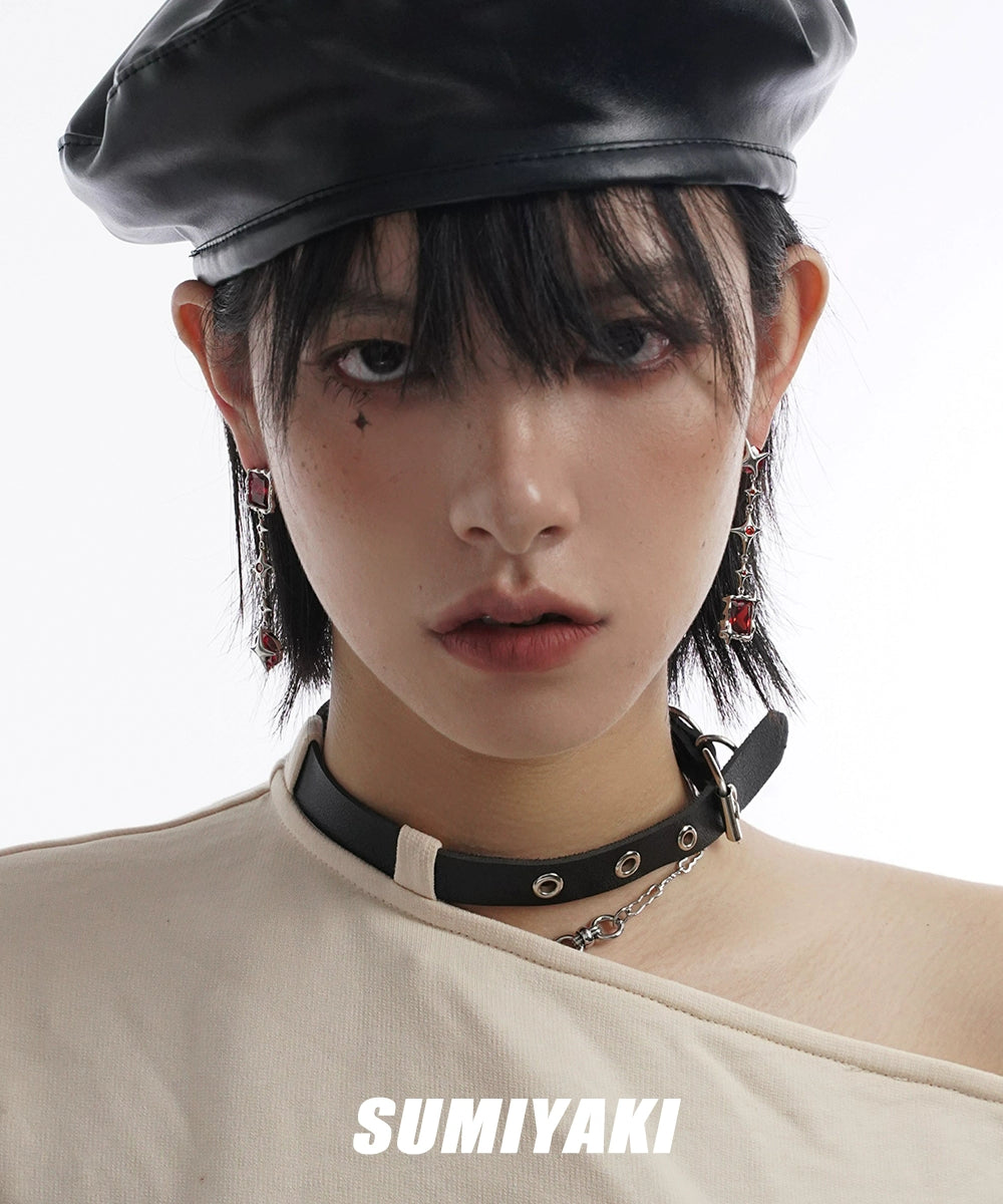 【刘忻同款】SUMIYAKI 禁忌芒星耳环新款耳钉耳夹女长款高街耳饰