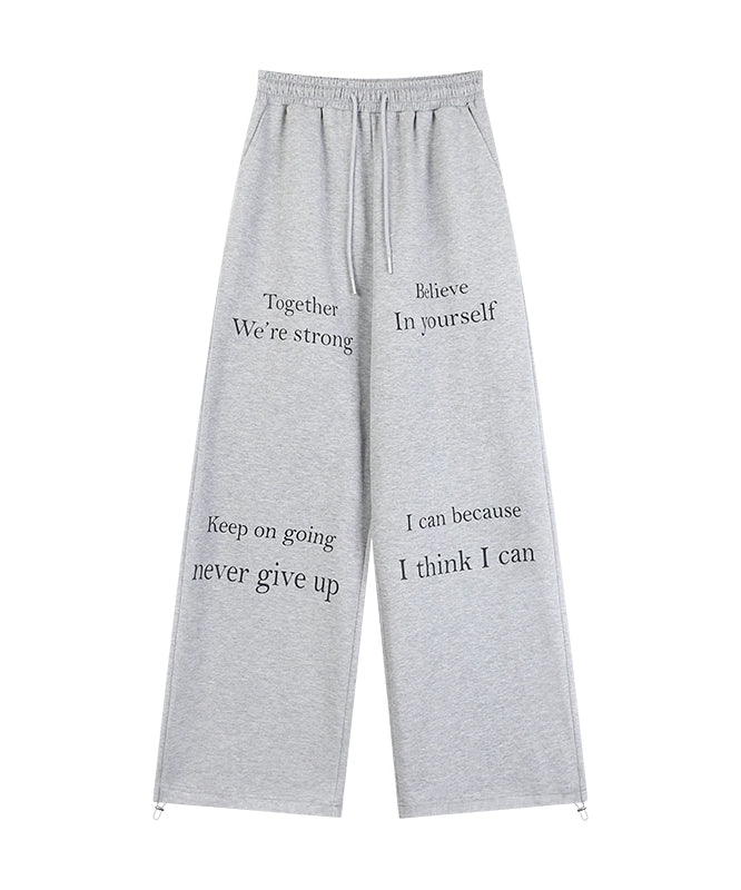 野生zero白黑灰色休闲裤女夏季低腰显瘦宽松慵懒风阔腿直筒卫裤子