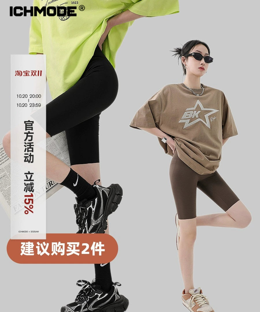 ICH MODE 外穿修身鲨鱼裤夏季提臀显瘦防走光收腹瑜伽骑行短裤女