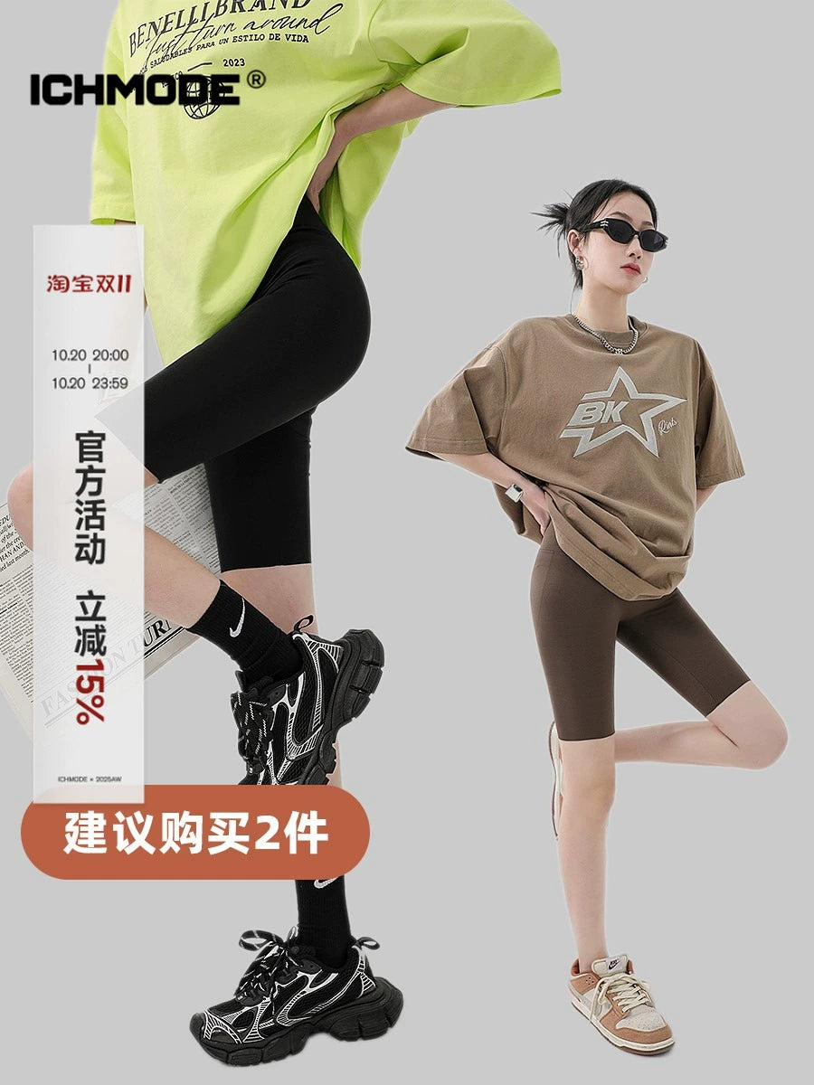 ICH MODE 外穿修身鲨鱼裤夏季提臀显瘦防走光收腹瑜伽骑行短裤女