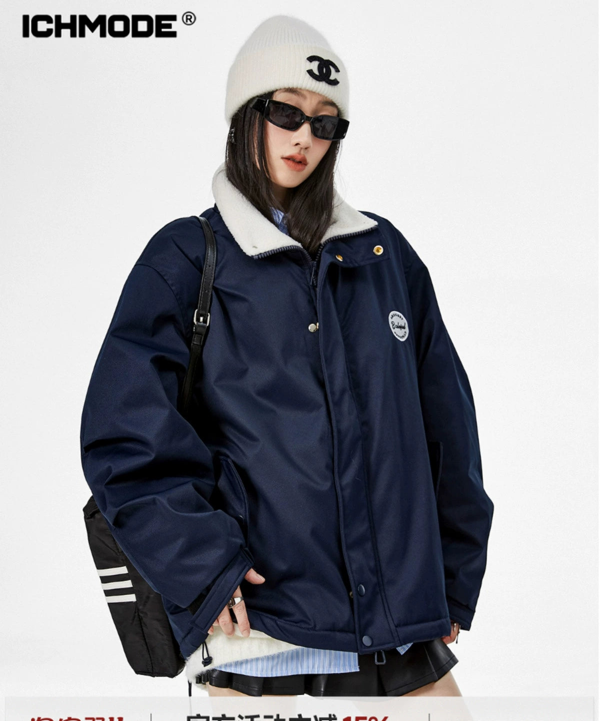 ICH MODE 美式复古棉服女2025新款深秋冬季棉袄棉衣夹棉外套加厚