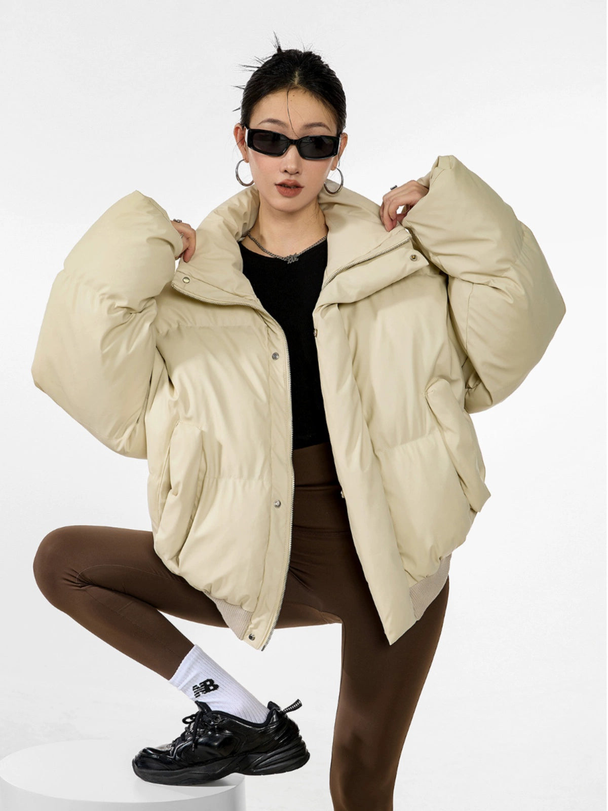 ICH MODE 美式复古短款棉服女冬季2025新款棉衣夹棉外套加厚棉袄