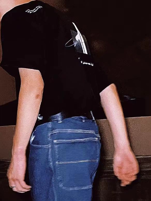 宽松舒适百搭休闲短袖3m反光主题直喷印花T恤男女TERRAINCOGNITA