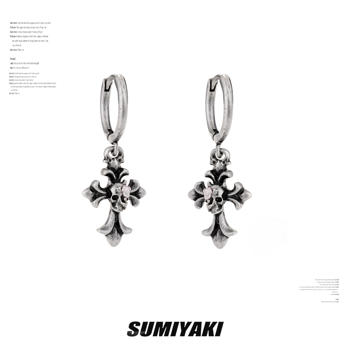 超A的骷髅头小耳钉！SUMIYAKI 做旧钛银耳饰