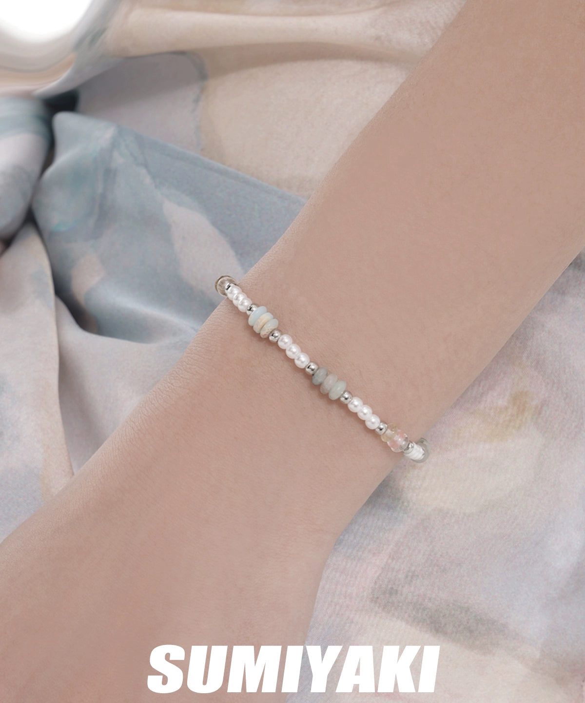 银饰手链 SUMIYAKI 彩珠系列春夏度假彩色串珠不掉色碎银甜酷手饰