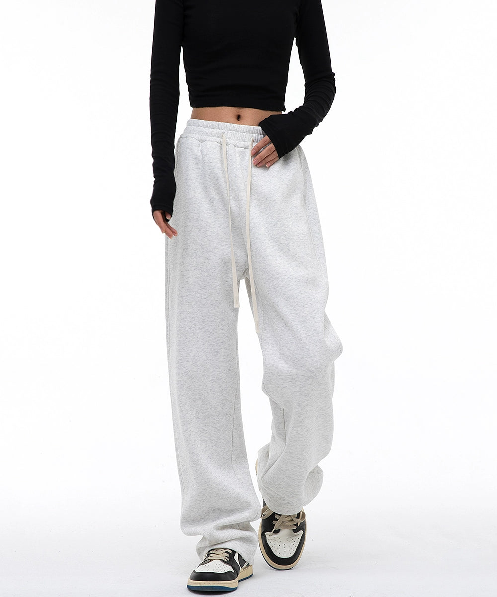 ICH MODE 340G运动裤女高腰直筒裤休闲裤2025新款夏季薄款裤子女