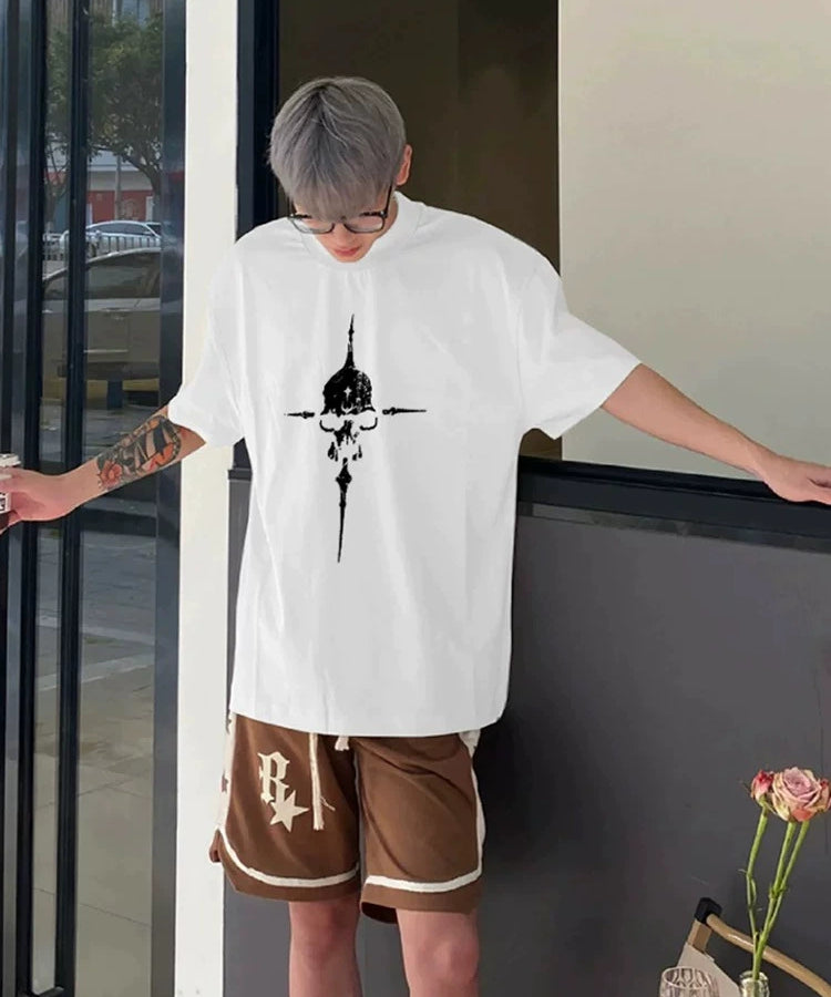 小众潮牌THUG CLUB印花短袖宽松百搭设计感半袖2025新款上衣潮ins