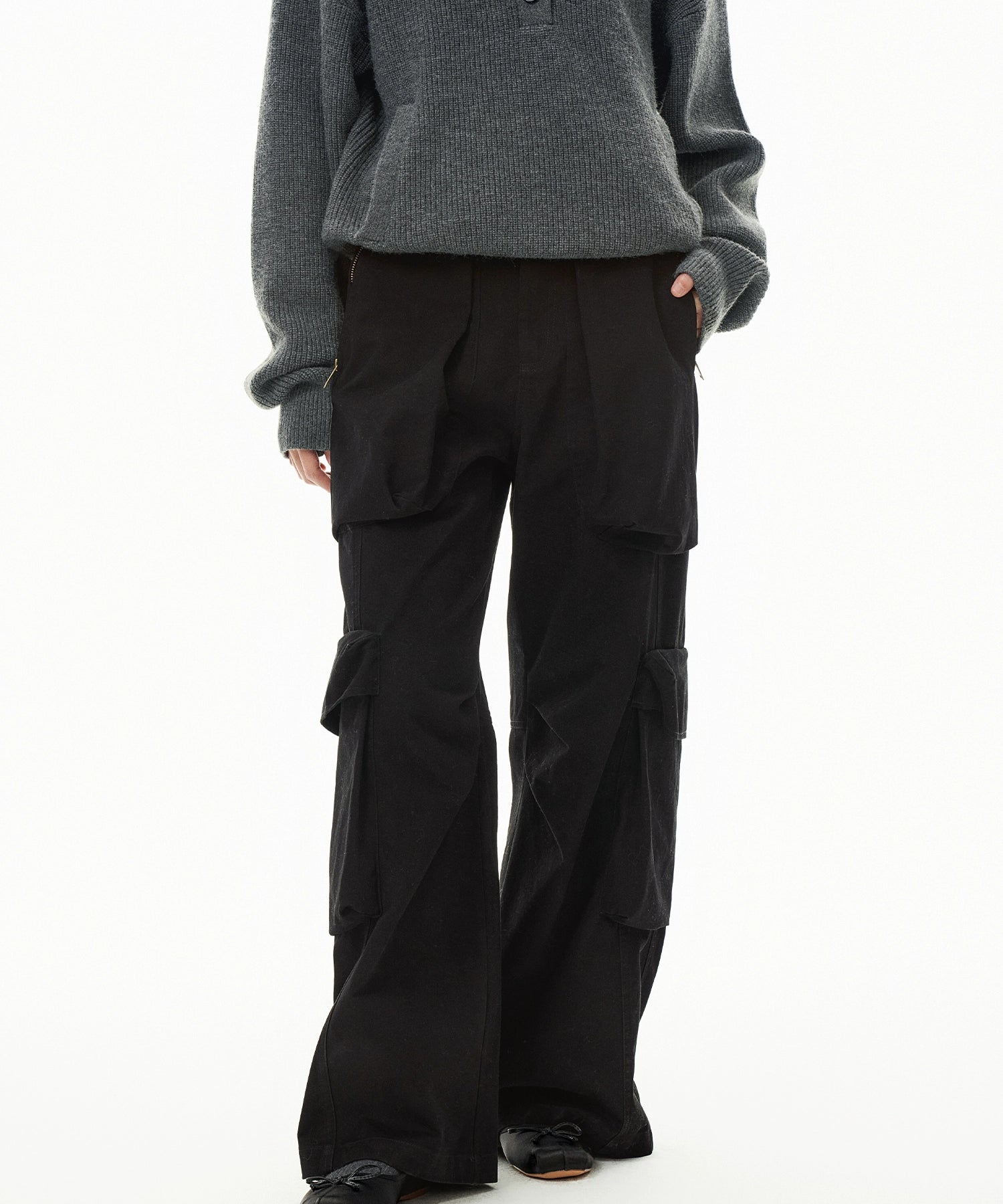 A姐同款 TERRAINCOGNITA X FIRSTFLOOR双色水洗做旧多口袋工装裤