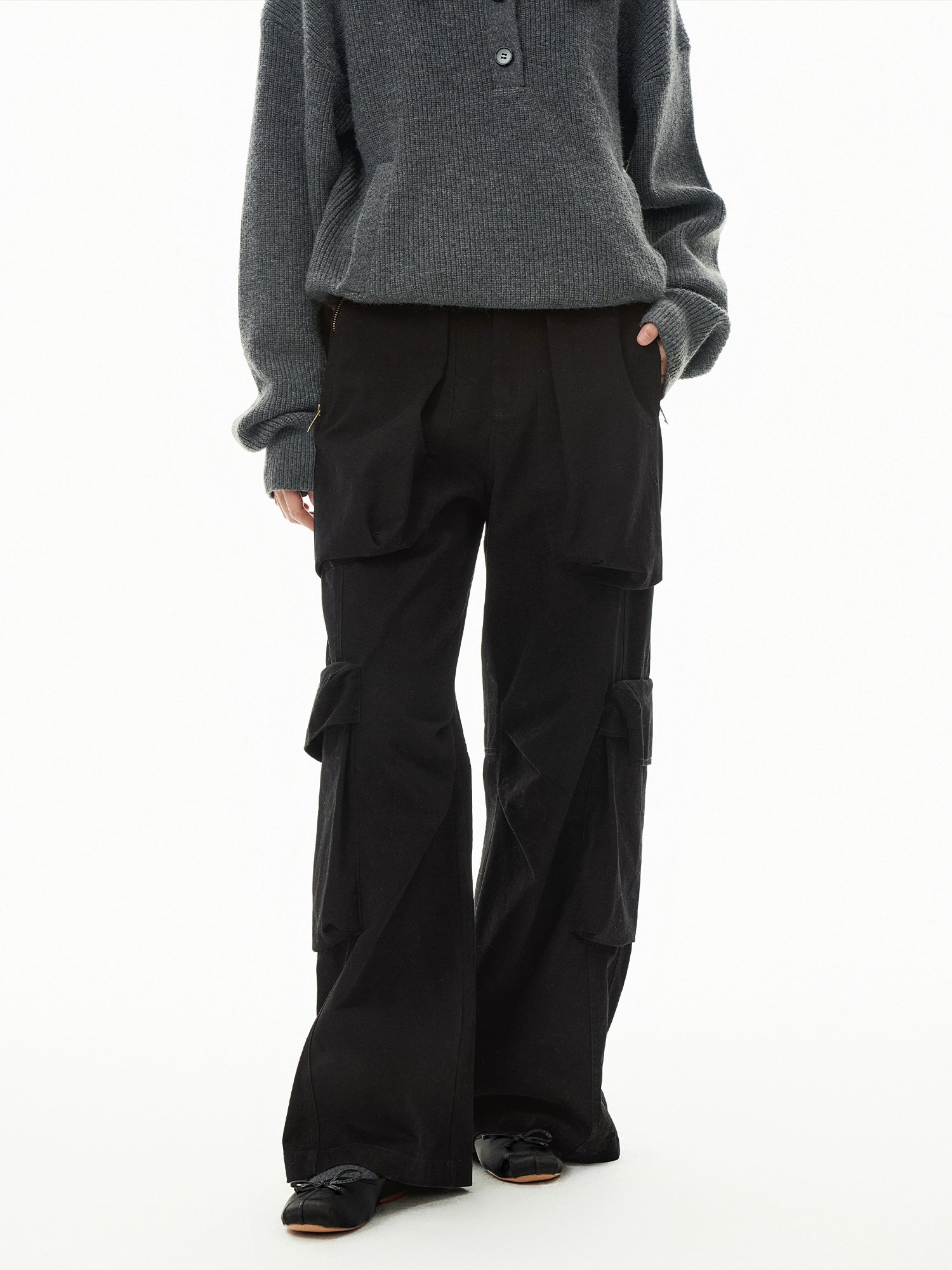 A姐同款 TERRAINCOGNITA X FIRSTFLOOR双色水洗做旧多口袋工装裤