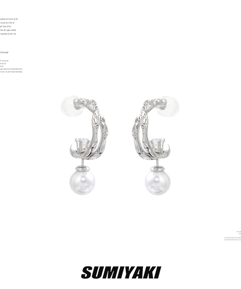 一个耳环多个戴法 高性价比 SUMIYAKI珍珠耳环多层结构百搭耳饰