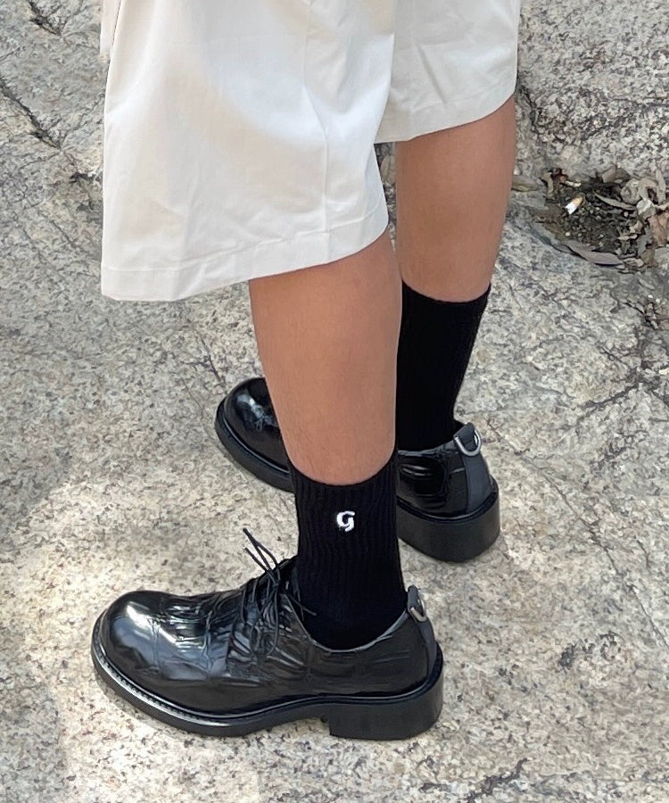 压纹拼接反光D扣通勤德比鞋增高休闲头层牛皮TERRAINCOGNITA