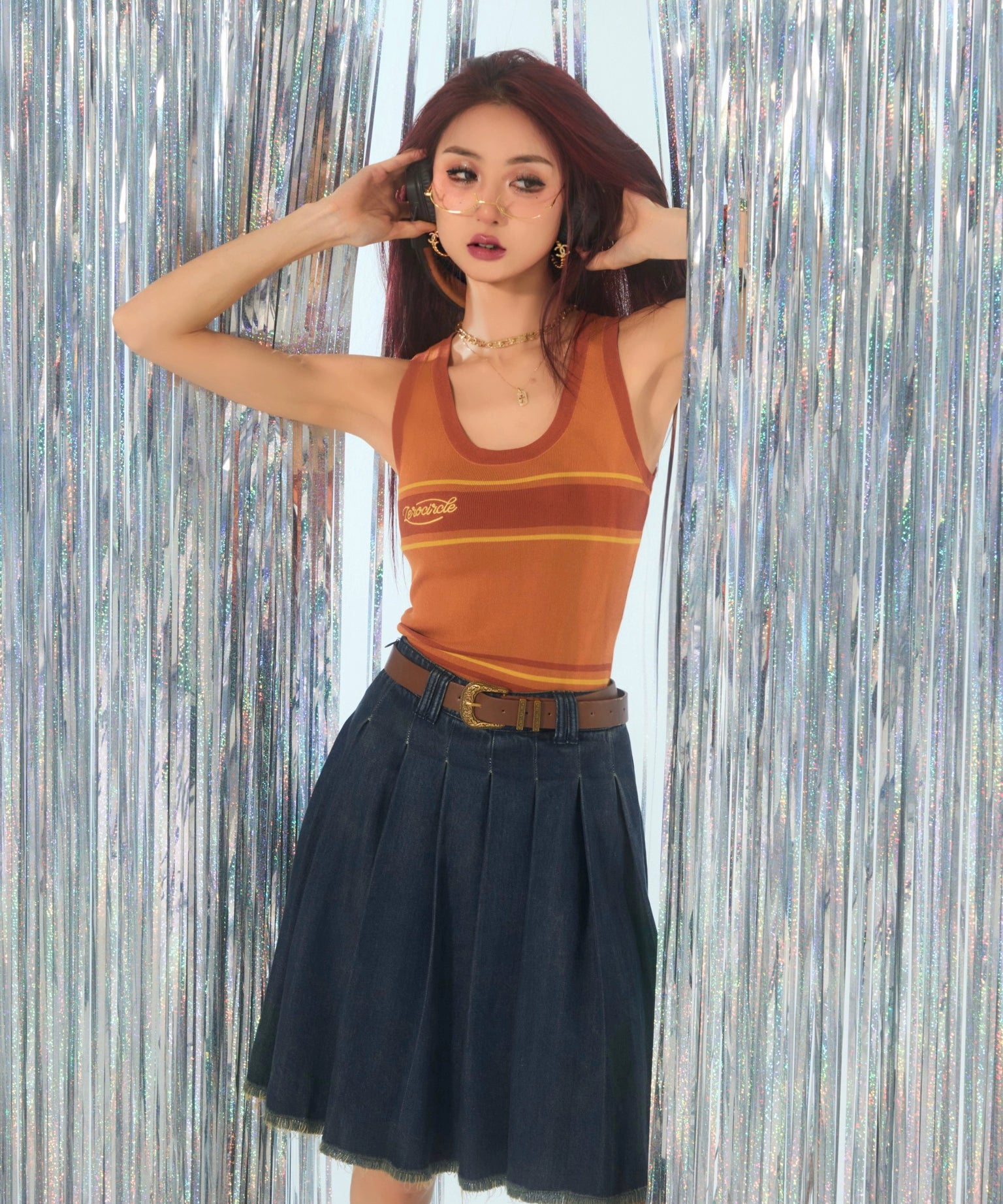 野生zerocircle条纹背心女夏外穿设计感小众辣妹修身显瘦无袖上衣