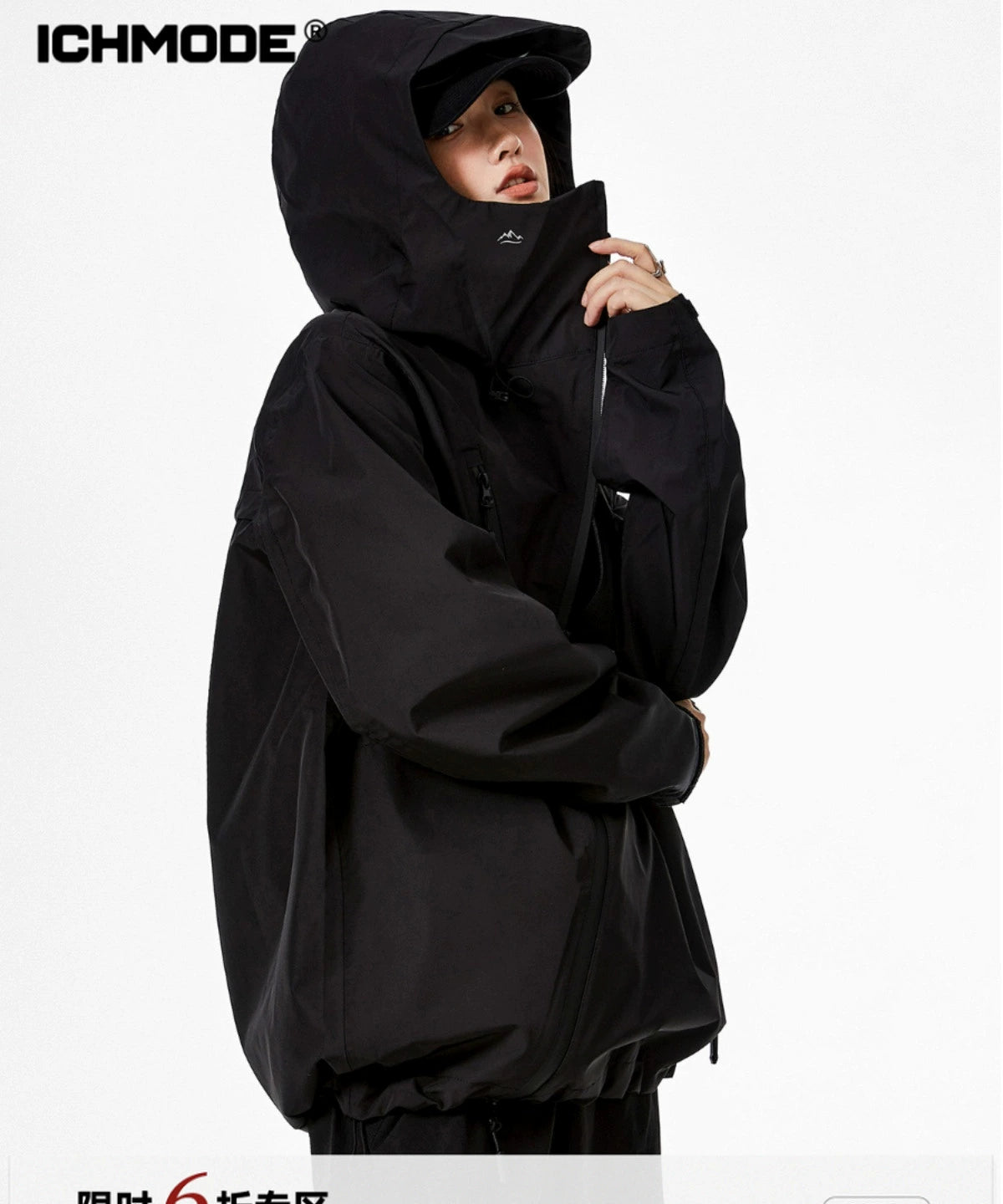 ICH MODE 美式复古冲锋衣外套女款2025新款秋冬宽松开衫上衣夹克