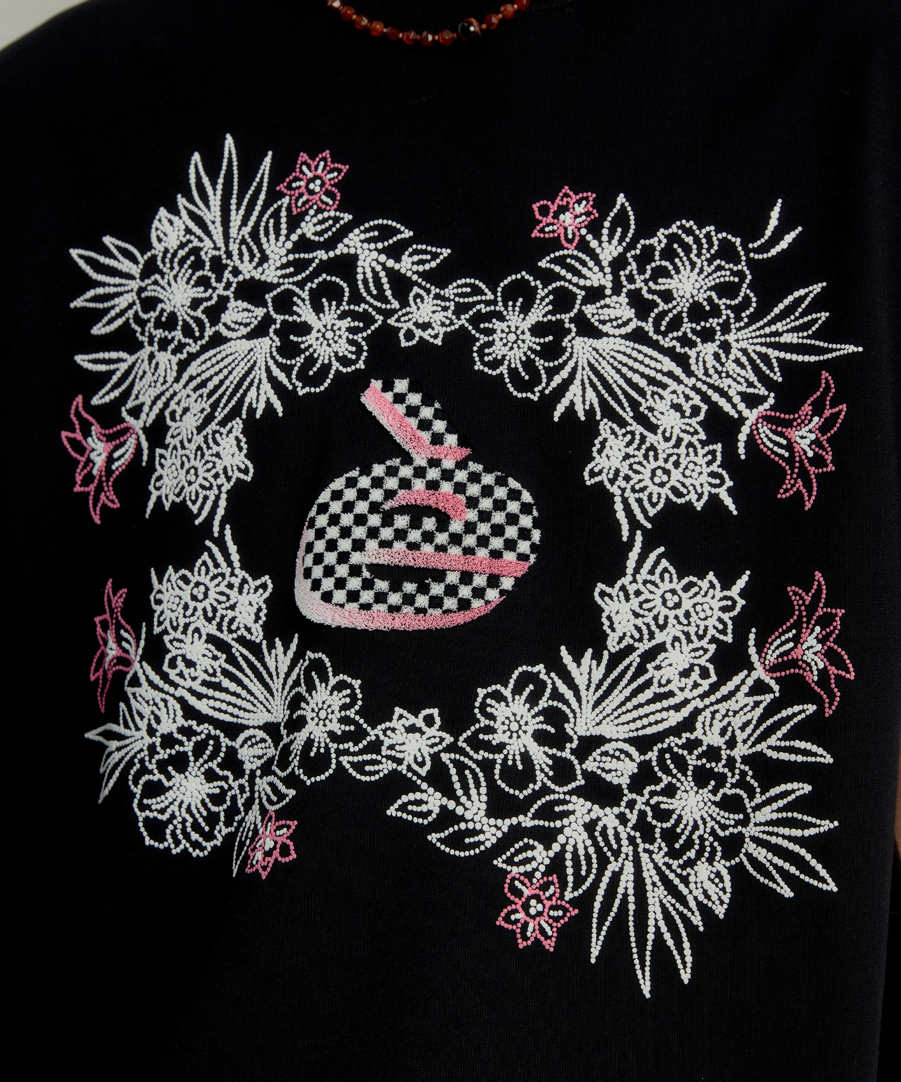 “繁花”| eeee夏日繁花短袖设计感珠点牙刷绣字母T恤情侣装夏季