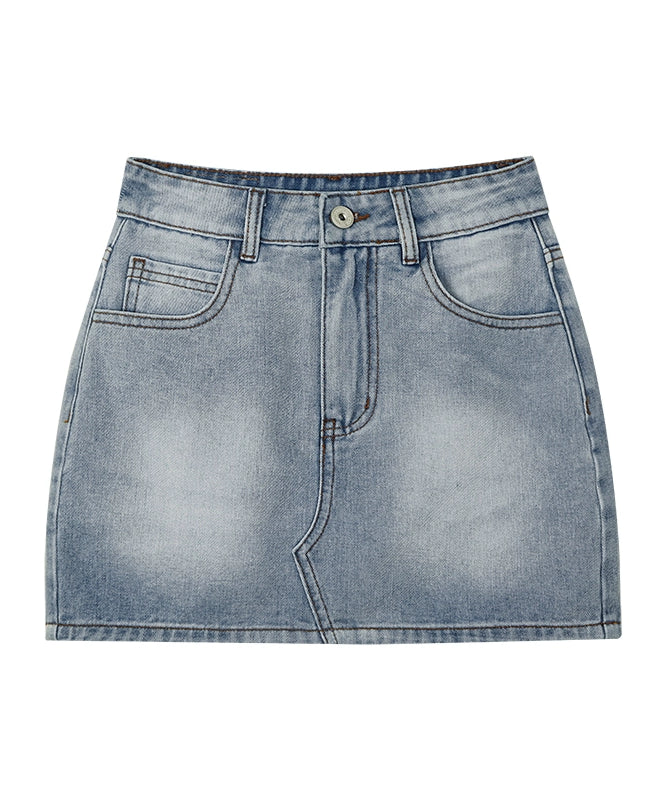 野生zerocircle 牛仔抹胸套装女夏abg辣妹高腰显瘦包臀半身短裙子