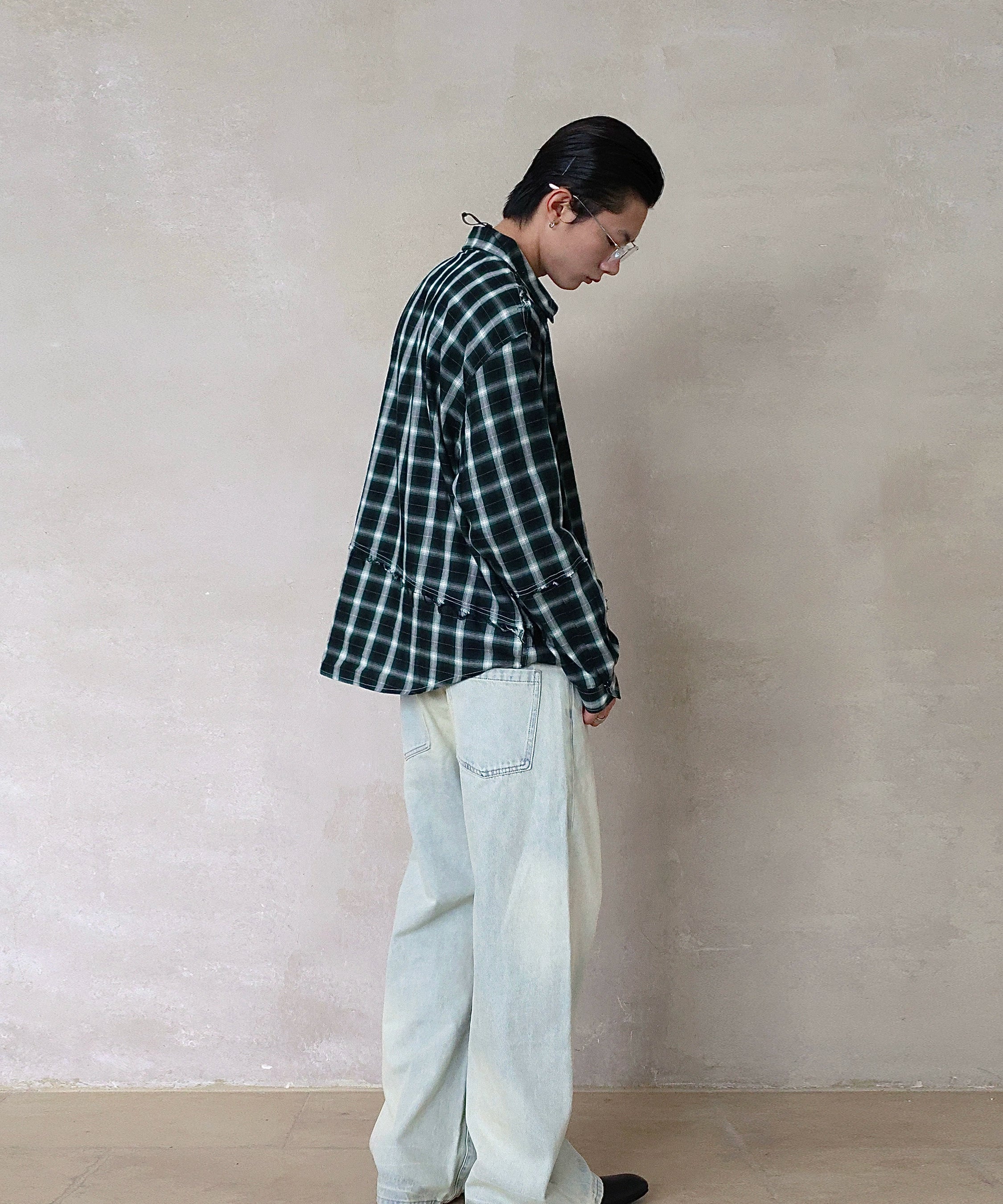 奶油白浅蓝A字型直筒牛仔裤日常通勤休闲百搭TERRAINCOGNITA25AW