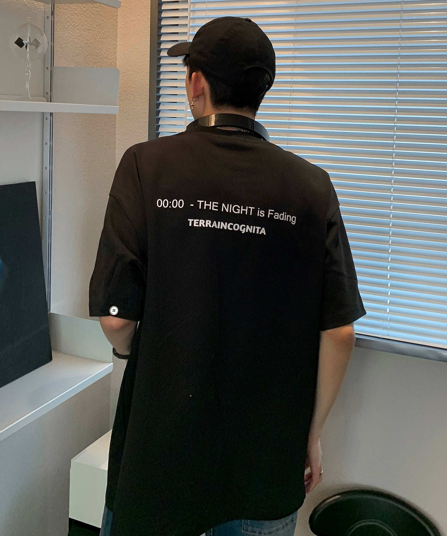 夏季六色"夜色渐浓"标语 基础短袖圆领T恤男女TERRAINCOGNITA