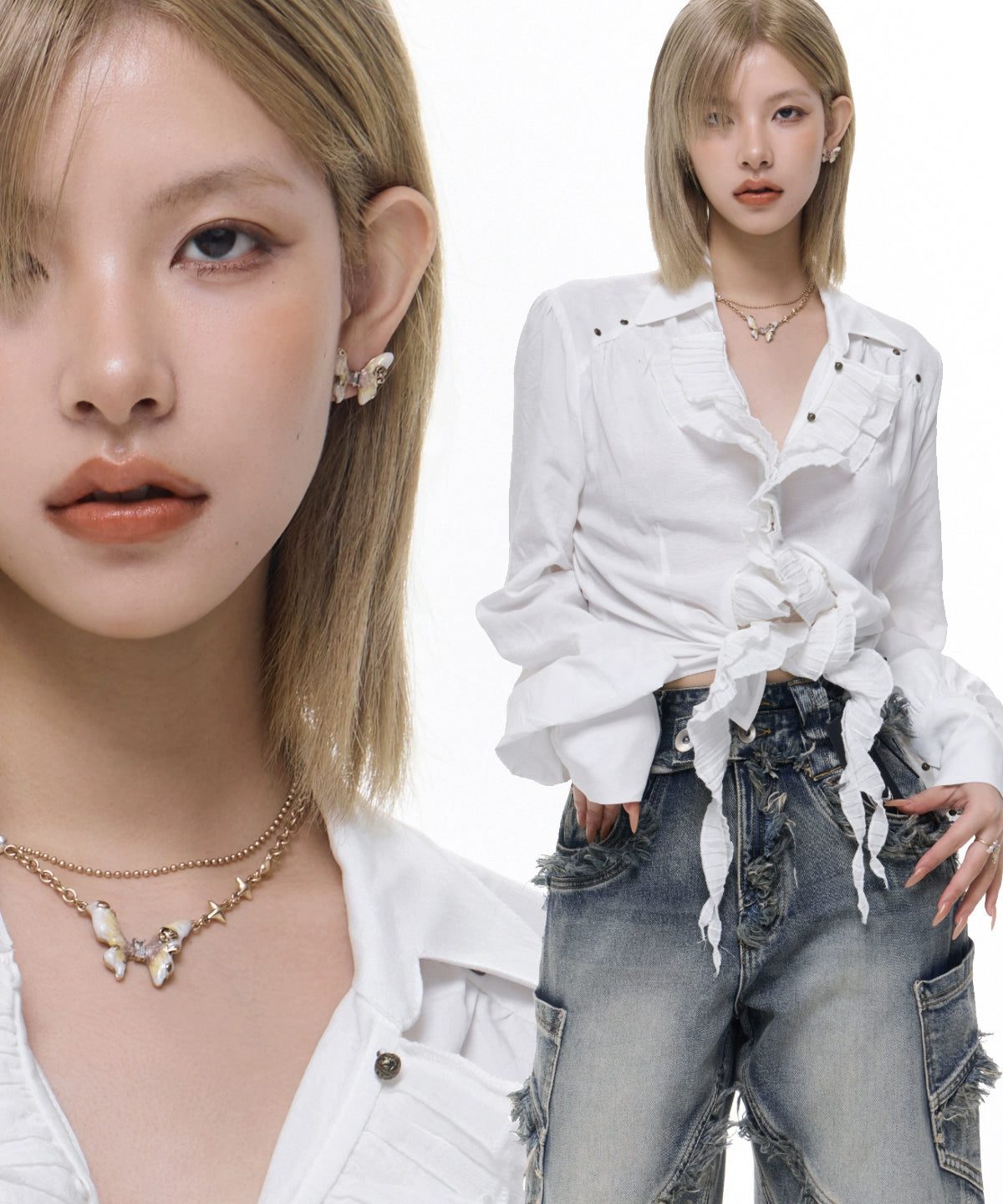 接住招财的蝴蝶玄学! SUMIYAKI 春夏蝴蝶渐变耳环s925银针耳饰