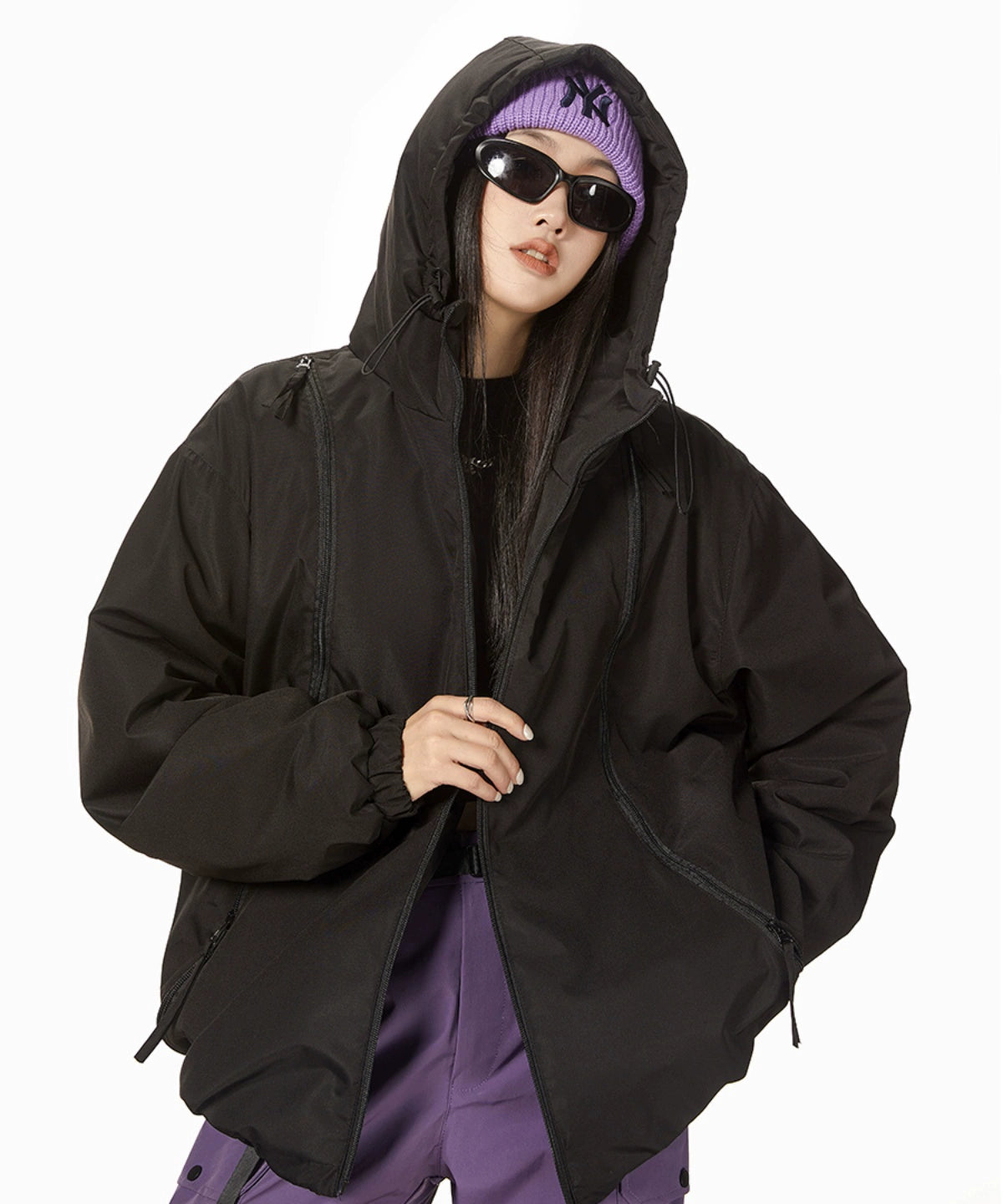 ICH MODE 美式冲锋衣棉服女连帽秋冬季加厚夹棉外套棉袄2025新款