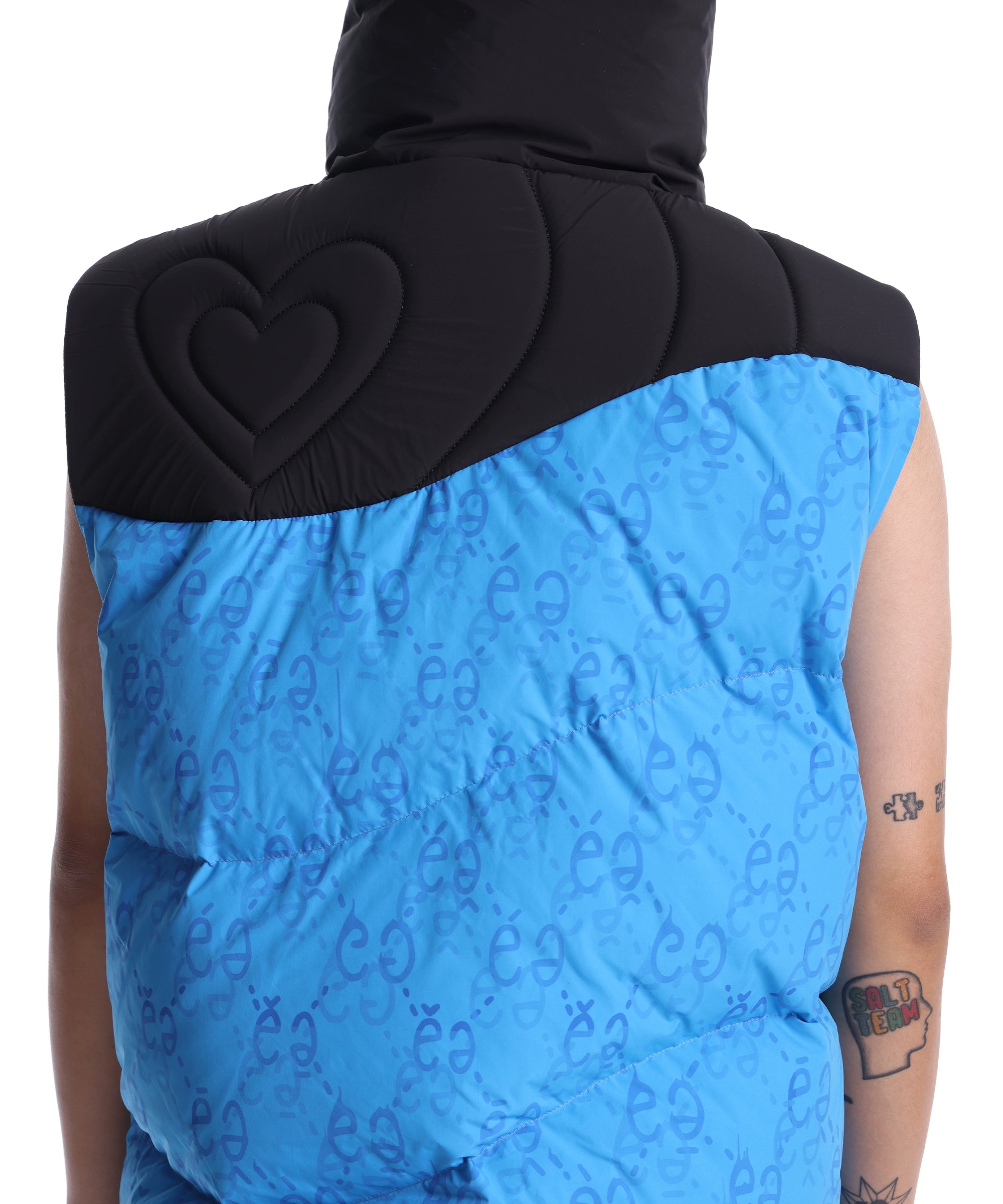 eeeeArtmonster爱心立领背心羽绒棉马甲男女加厚保暖坎肩外套棉服