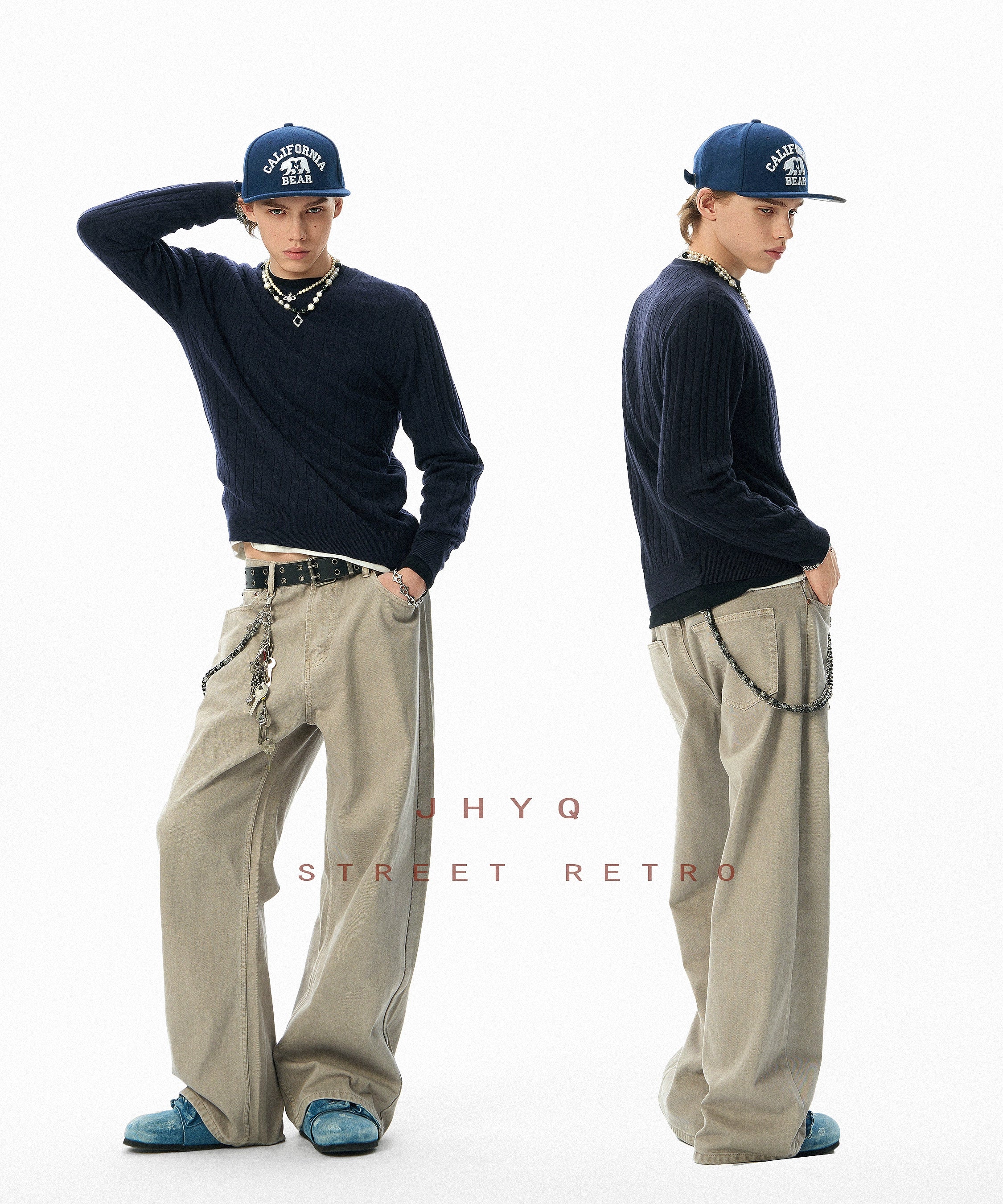 高品质丨JHYQ美式复古直筒休闲裤男宽松百搭工装cleanfit长裤男