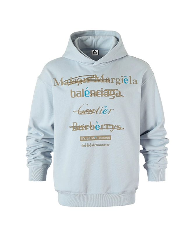 eeeeArtmonster创意"恶搞"标语美式连帽卫衣男女高街ins情侣帽衫