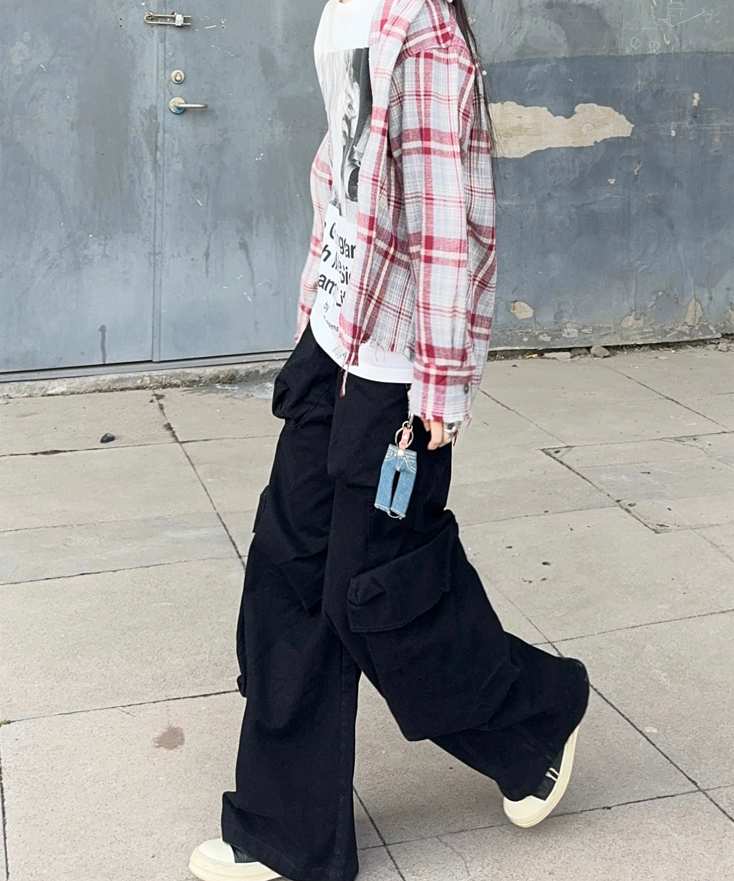 A姐同款 TERRAINCOGNITA X FIRSTFLOOR双色水洗做旧多口袋工装裤